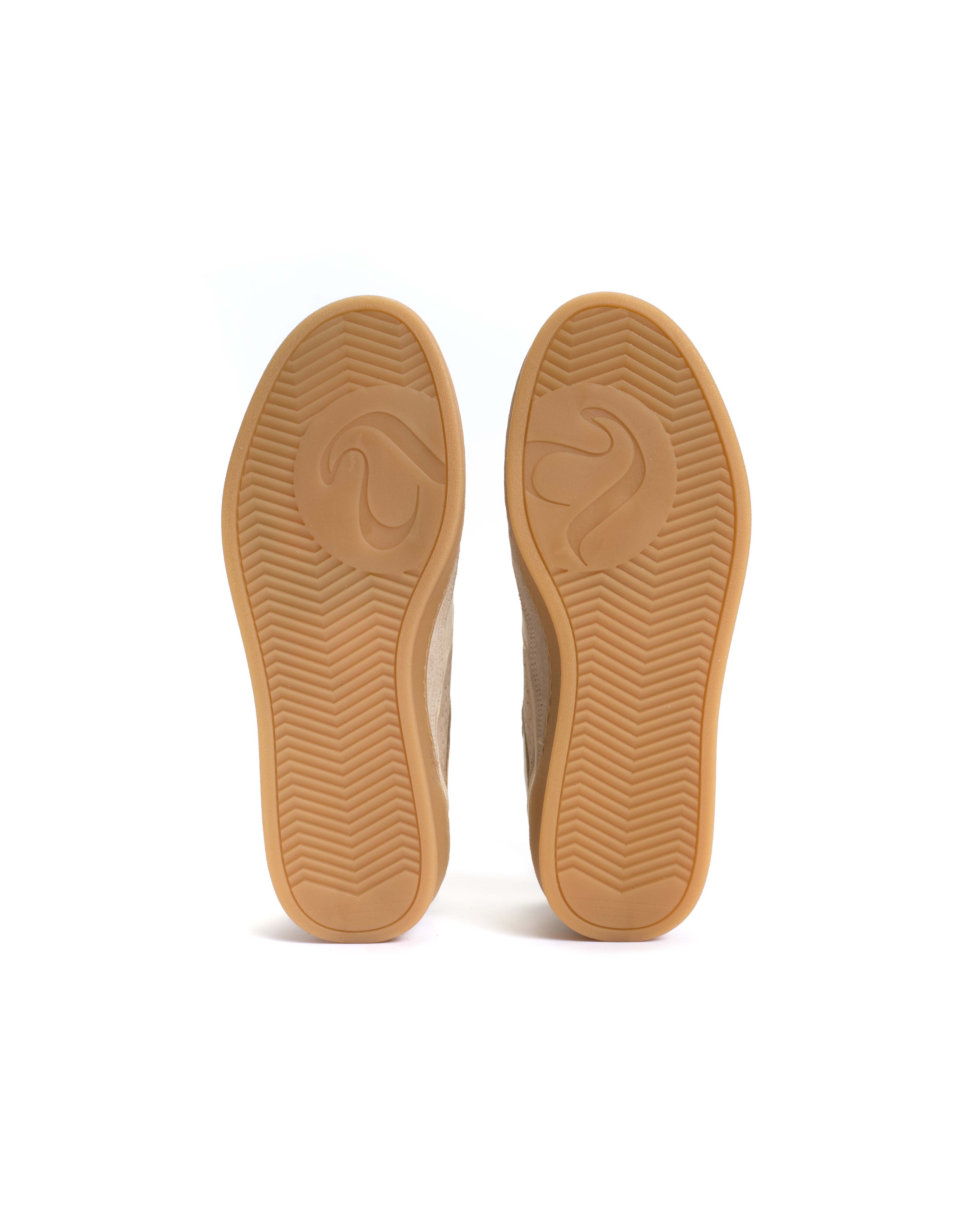 Dabbie Calf suede & soft calf dual & tri color White sand