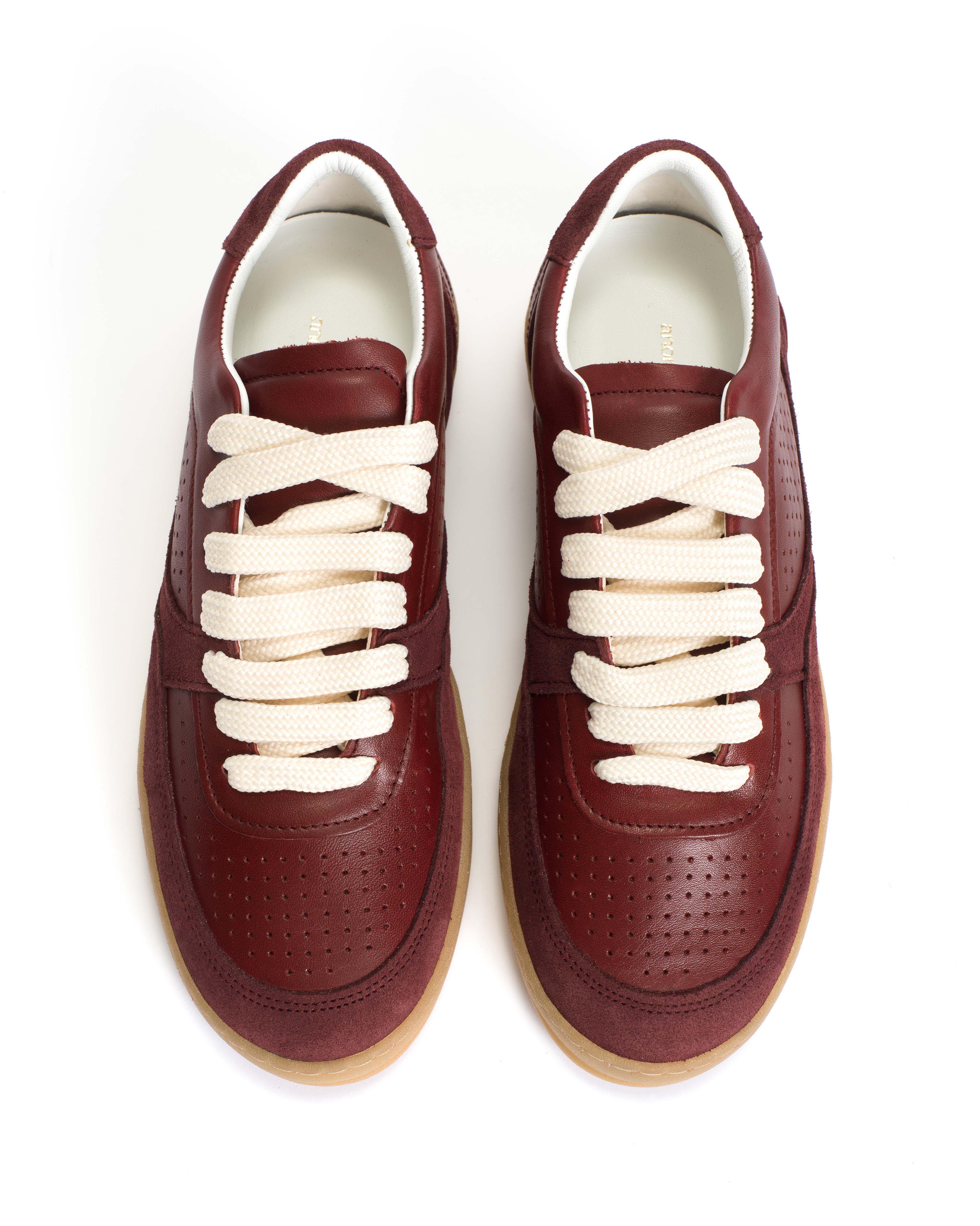 Elevate Calf suede & sleek leather Pomegranate