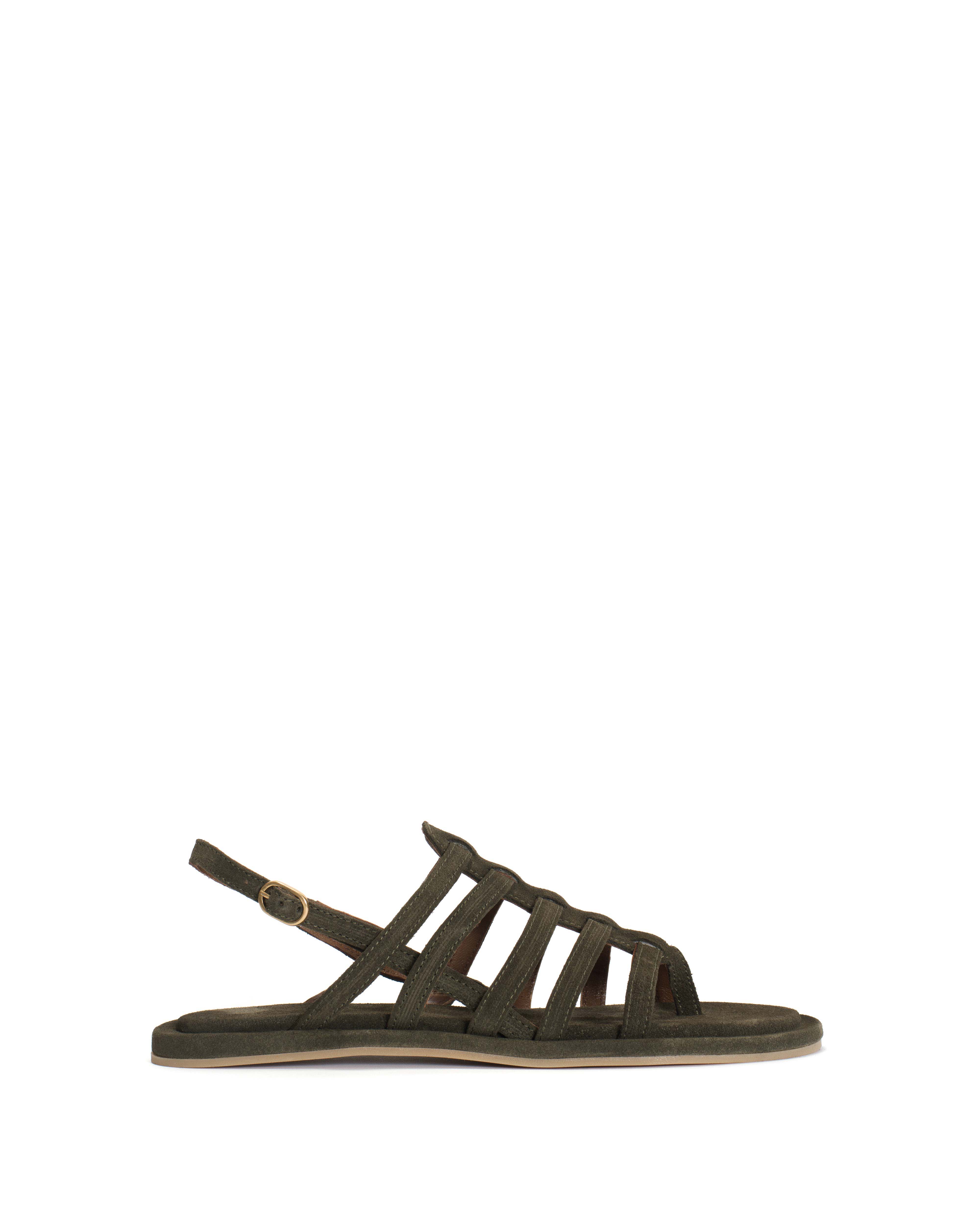 Els 10 covered Calf suede Moss green