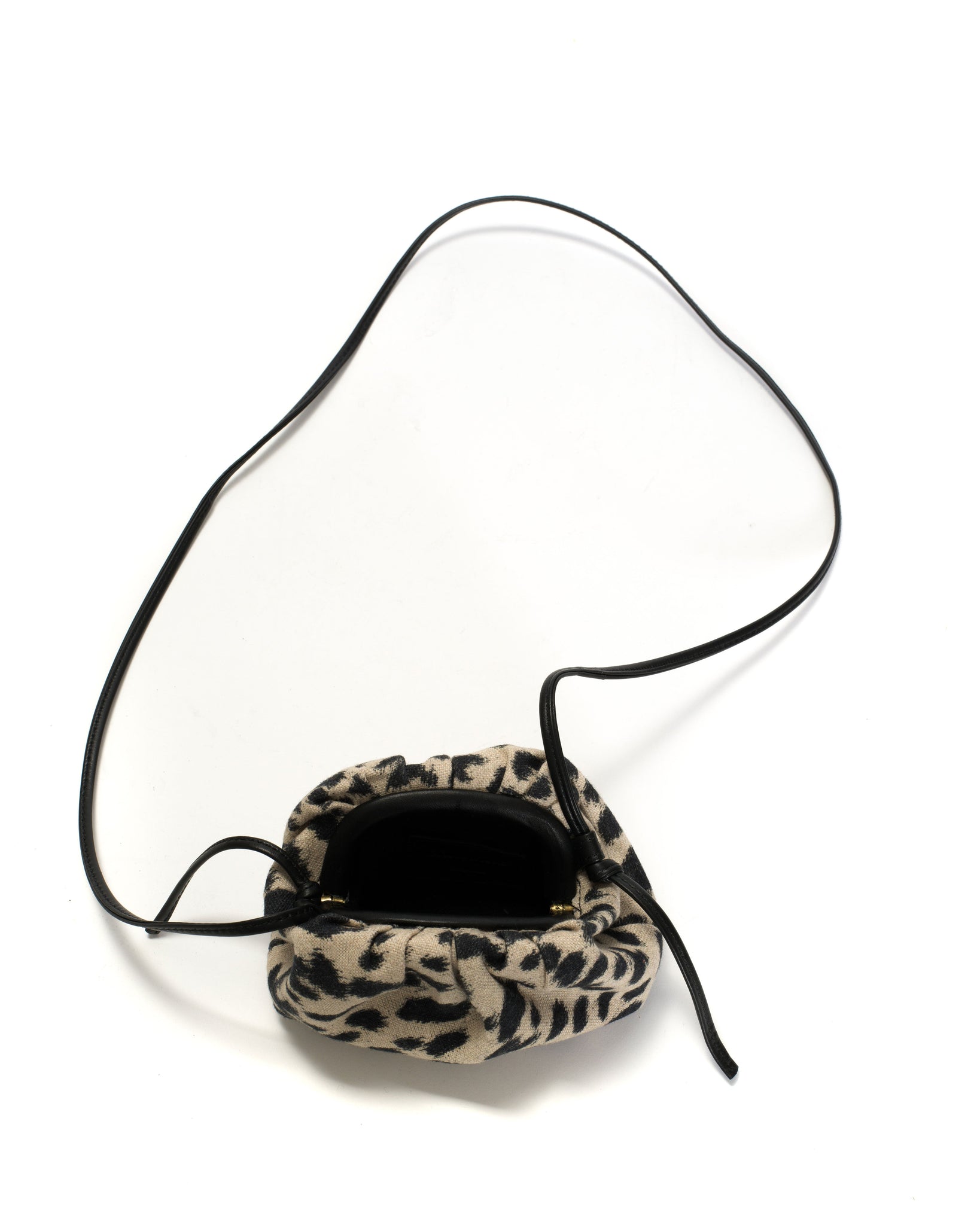 Enuice petite purse Natural cotton-linen Leopard - Anonymous Copenhagen
