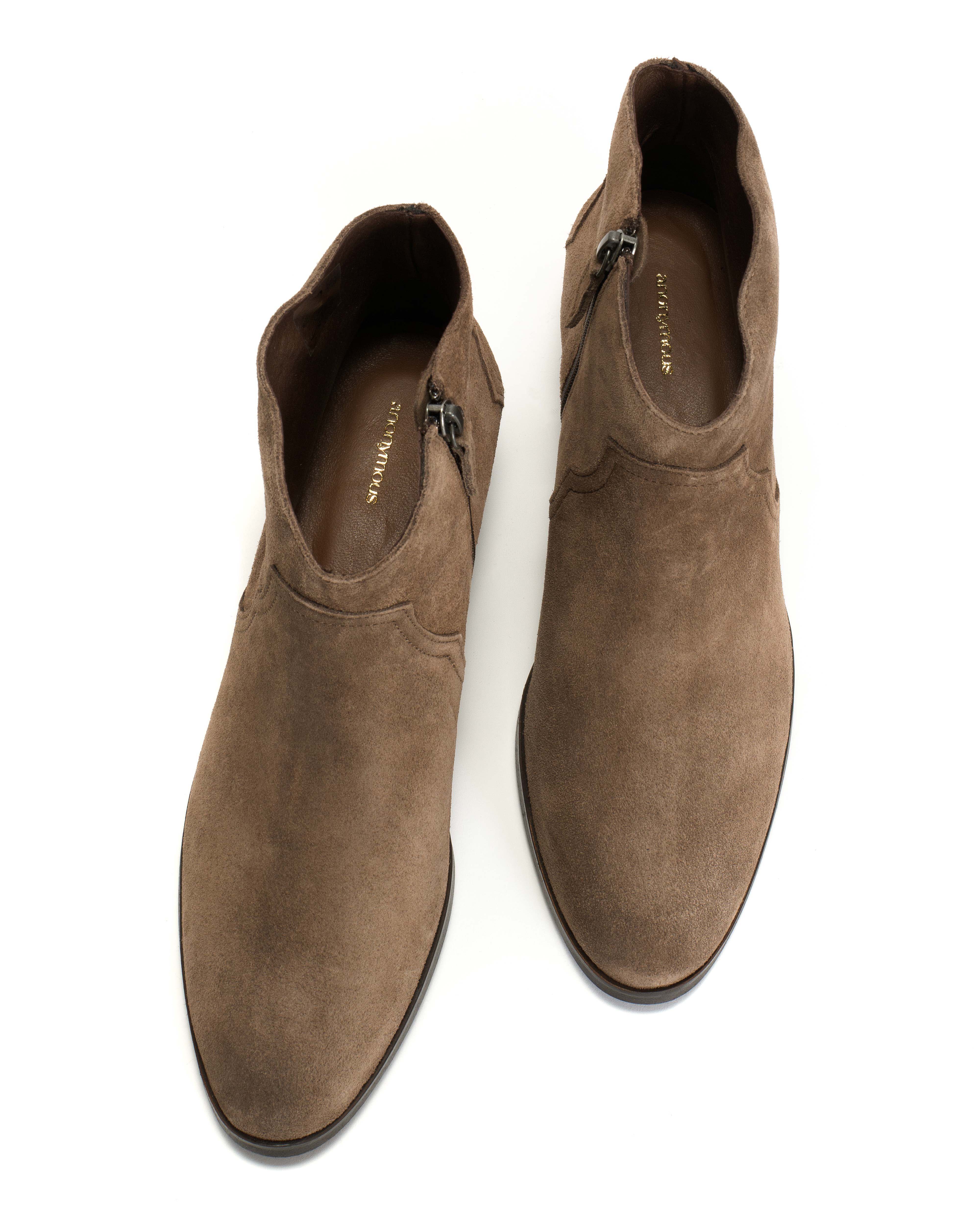 Fiona 35 Calf suede Dark taupe