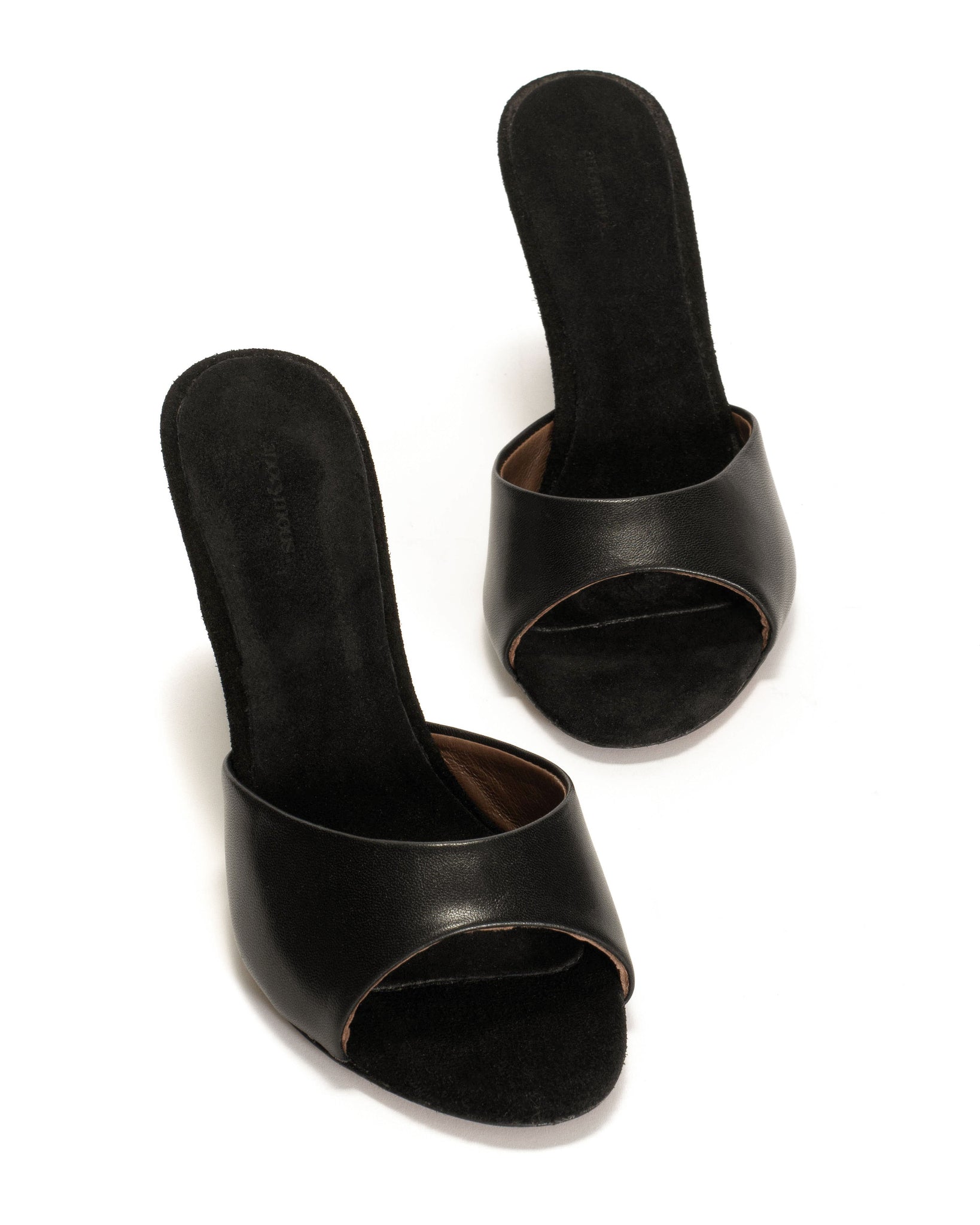 Gwen 75 wedge Shiny lamb & dual color Black & zebra - Anonymous Copenhagen