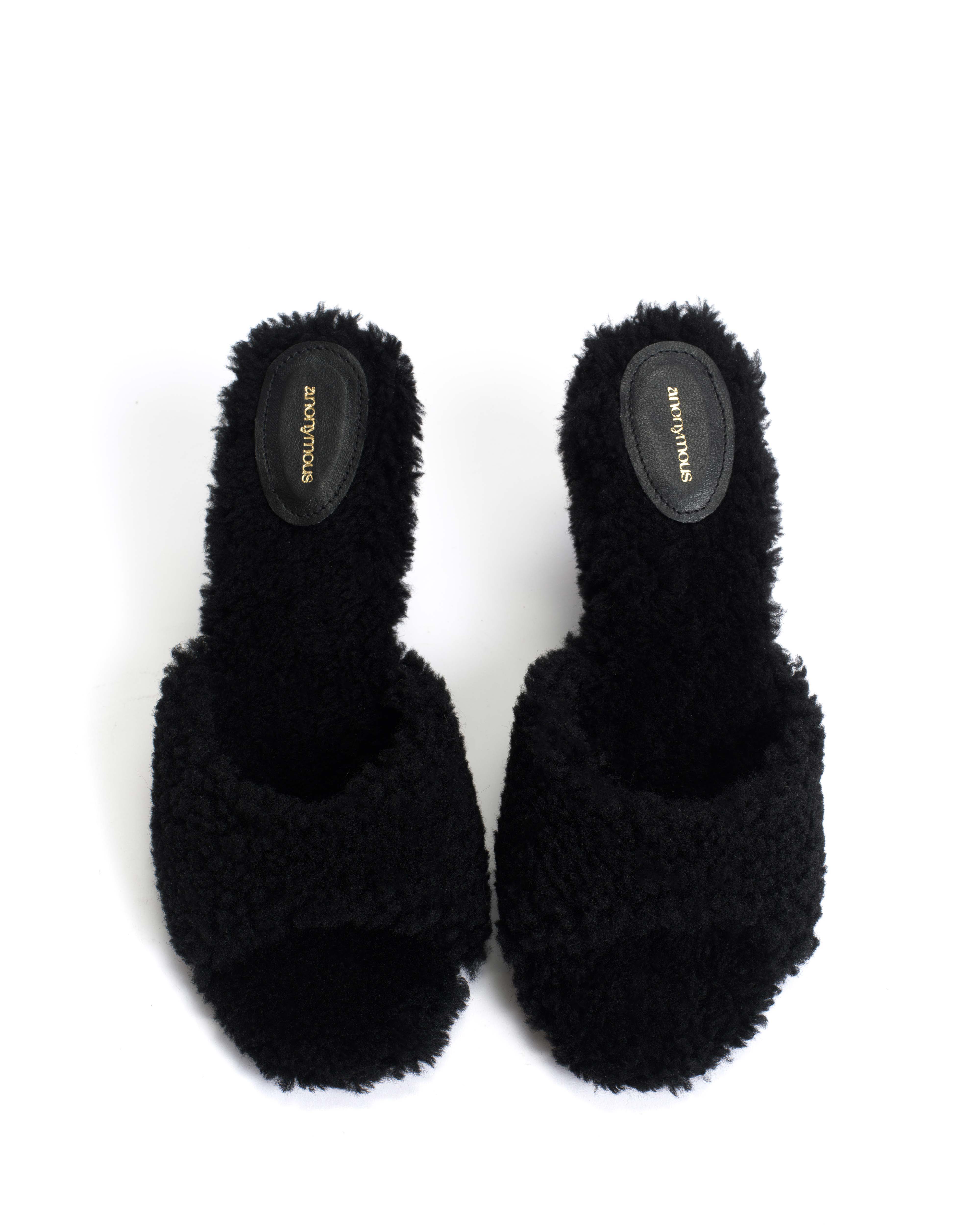 Gwen shearling Lamb shearling Black