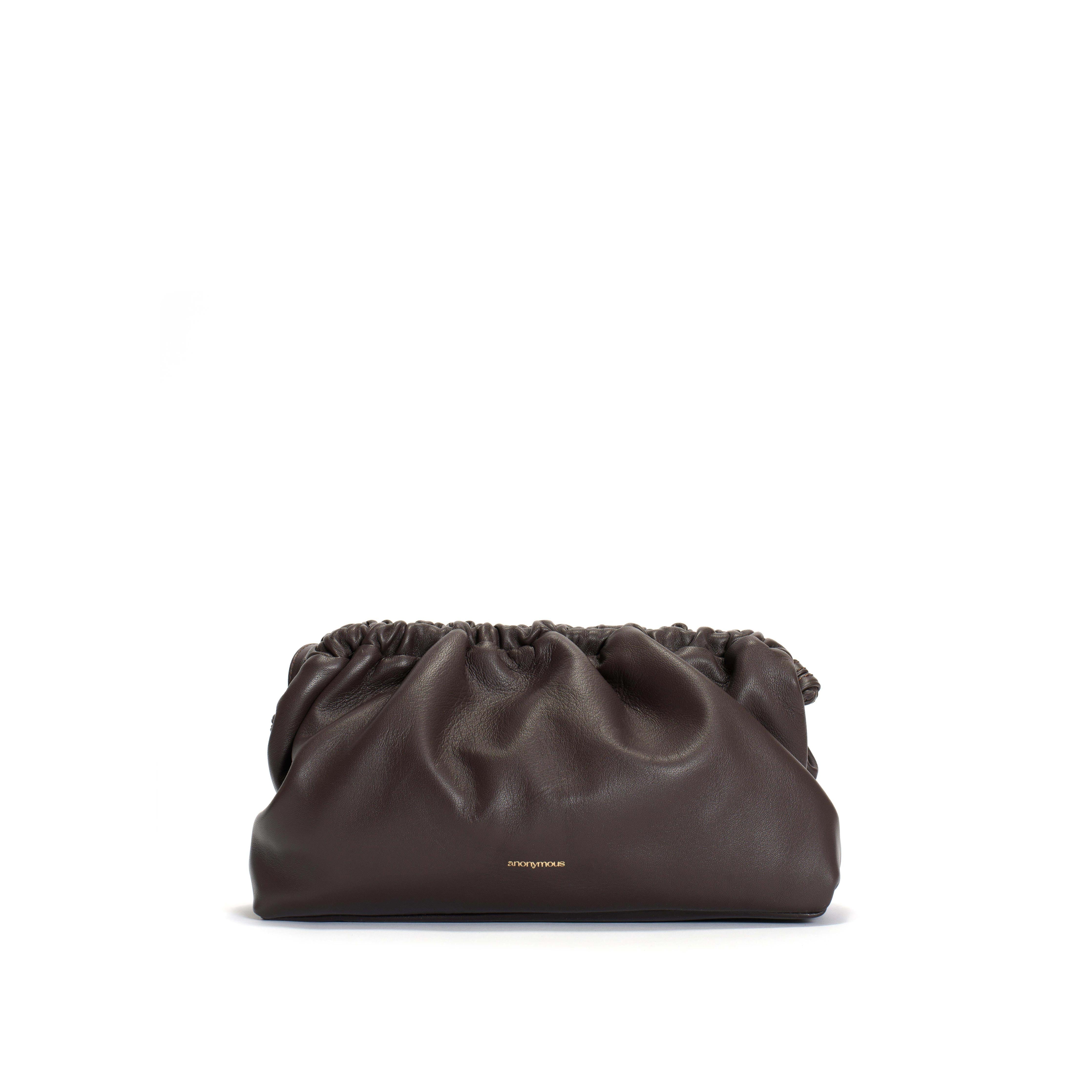 Hally grand cloud bag Shiny lamb Coffee brown
