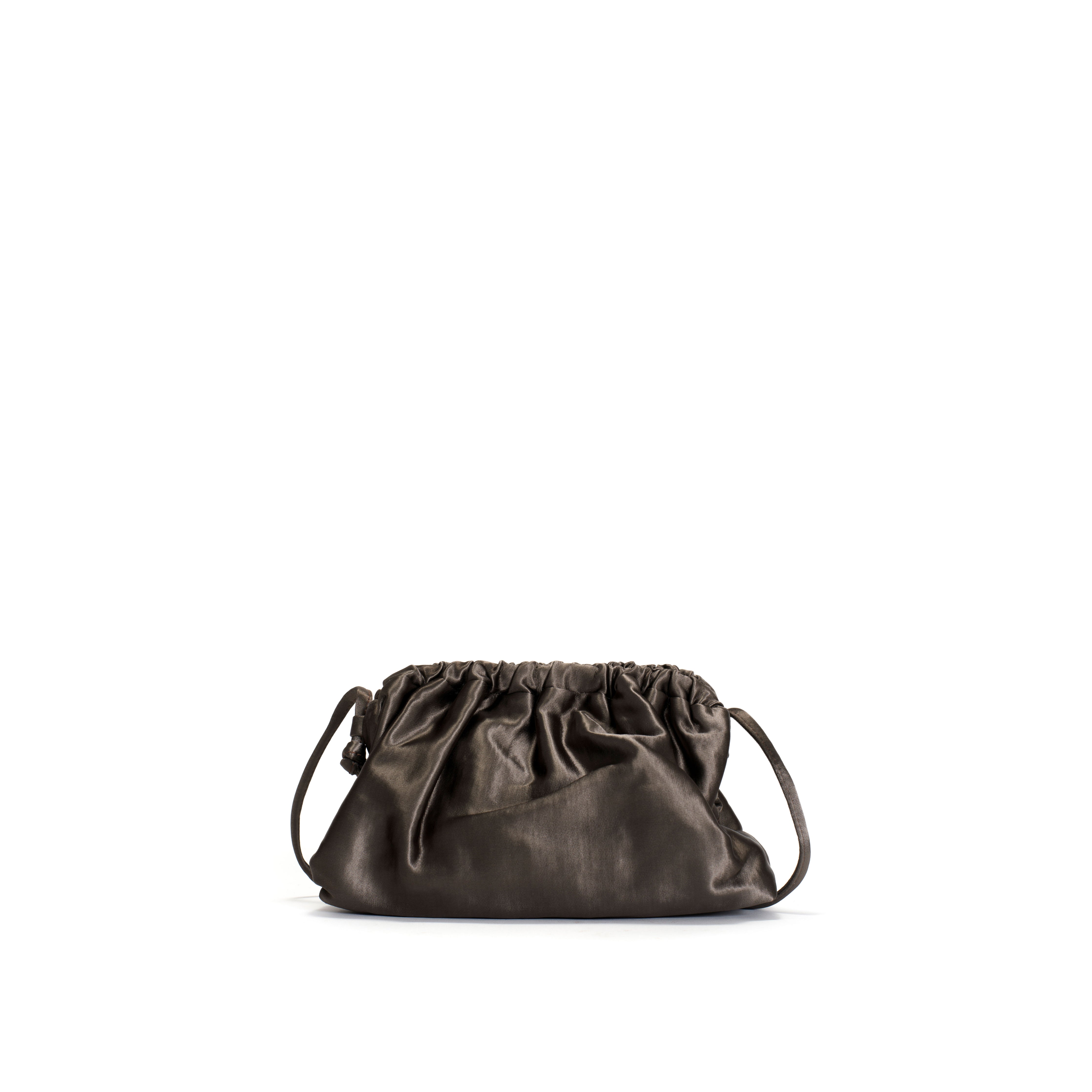 Hally petite cloud bag Antique satin Caviar black