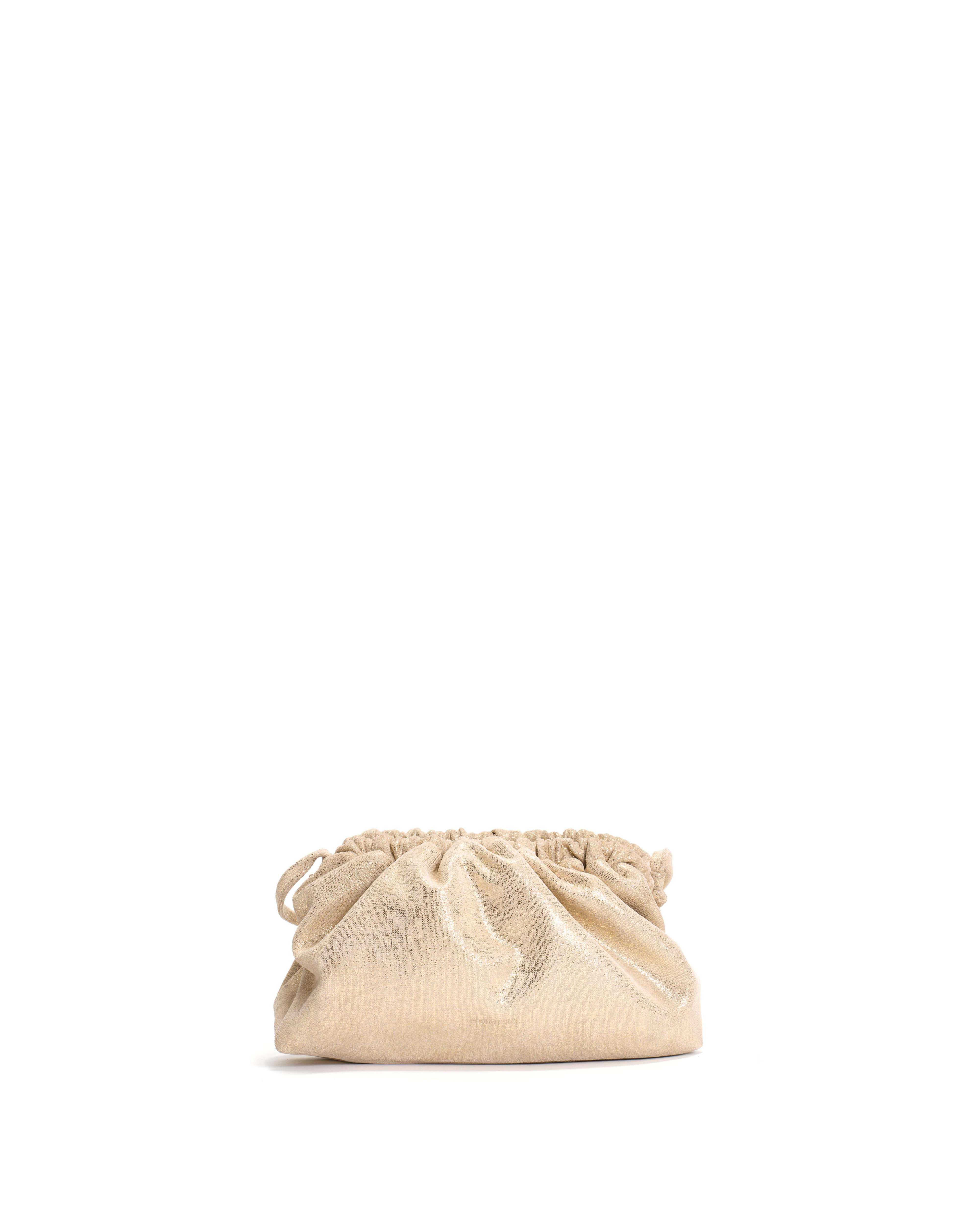 Hally petite cloud bag Linen metallic goat Gold