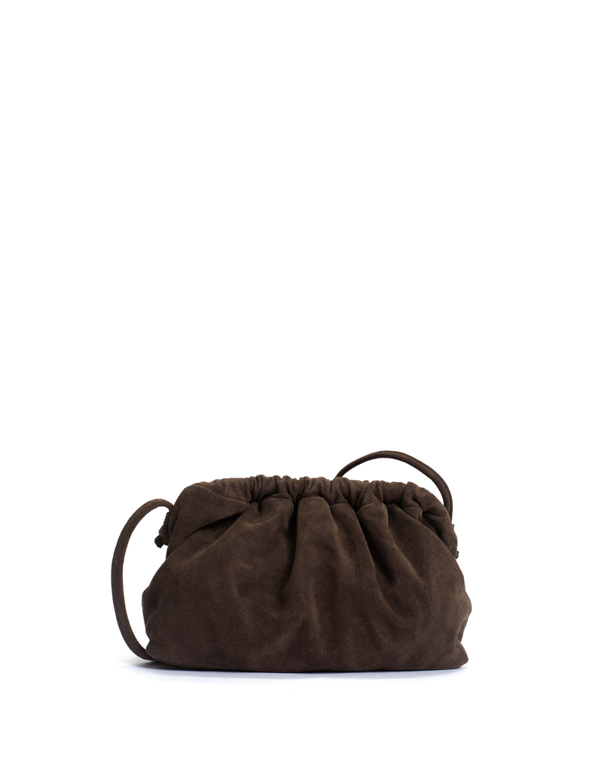 Hally classic cloud bag Calf suede Coffee brown