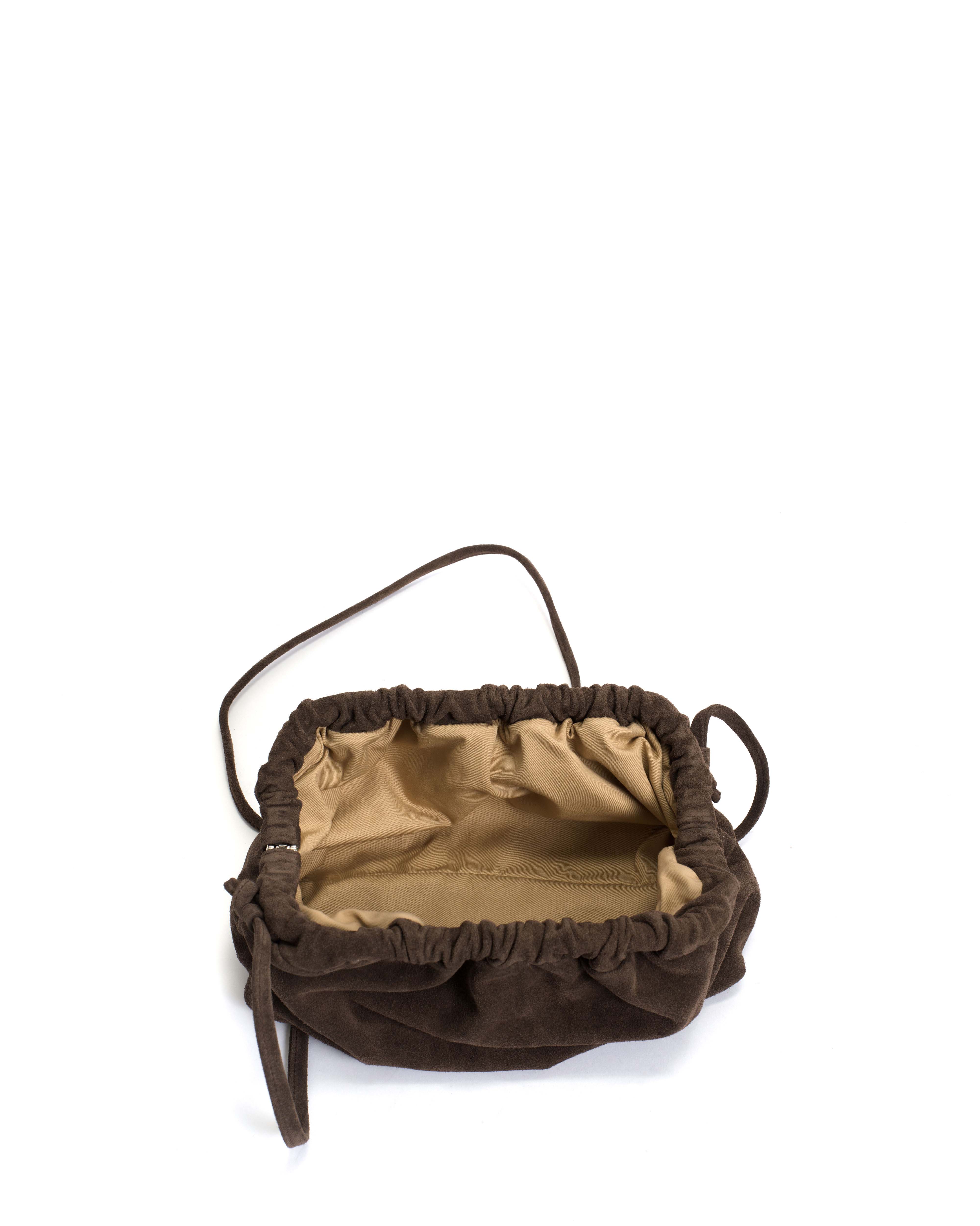 Hally grand cloud bag Calf suede Coffee brown