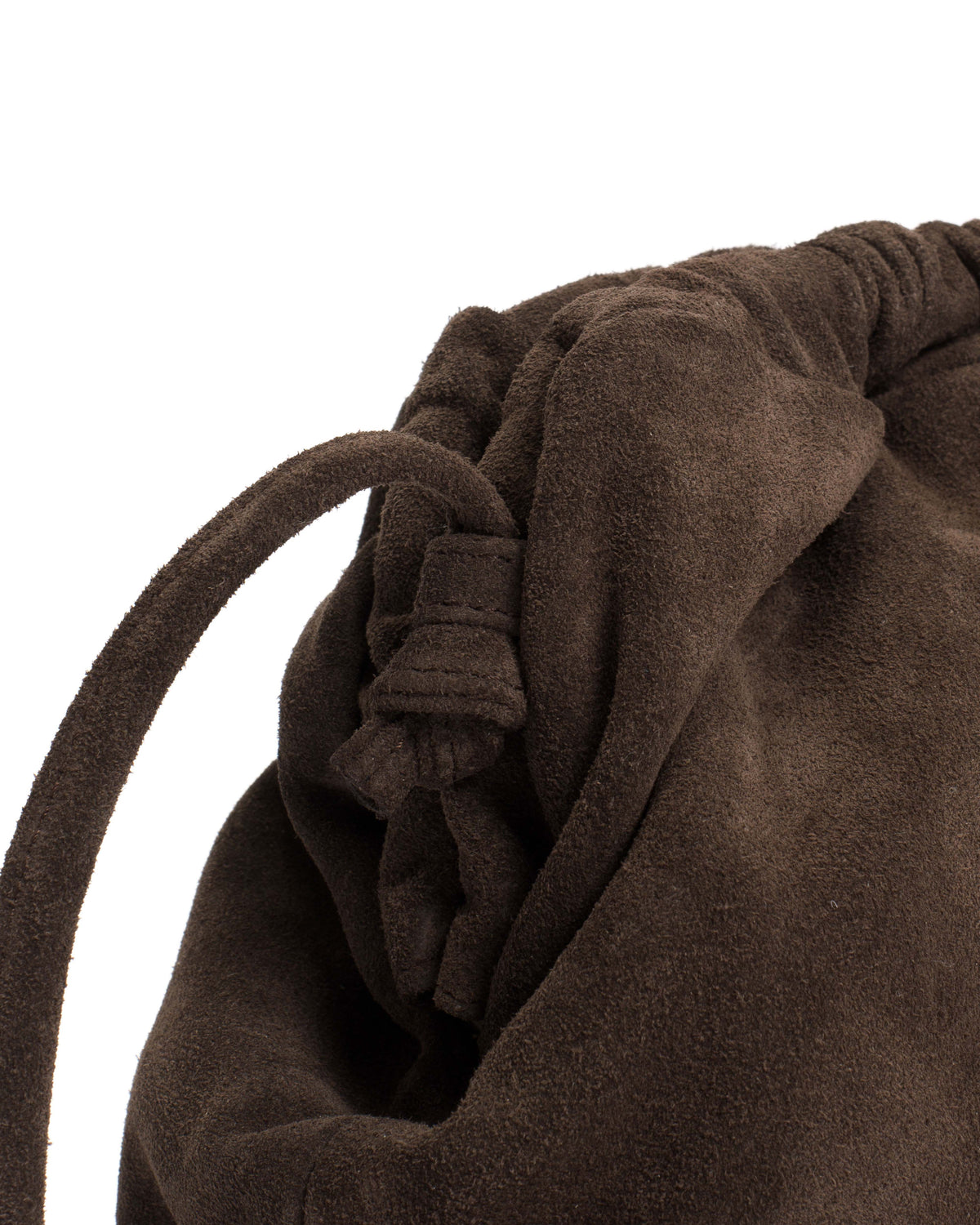 Hally classic cloud bag Calf suede Coffee brown
