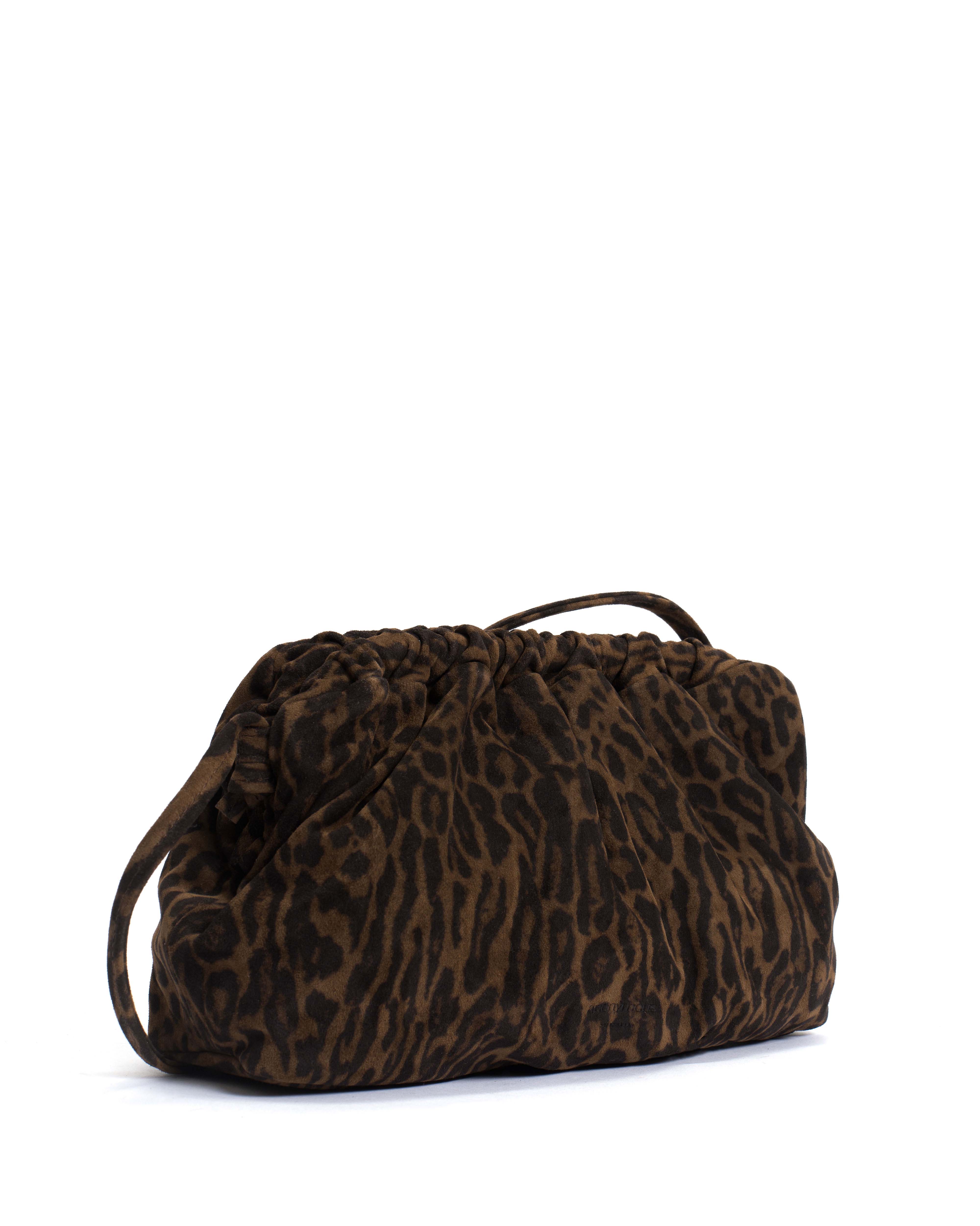 Hally grand cloud bag Calf suede print Jaguar