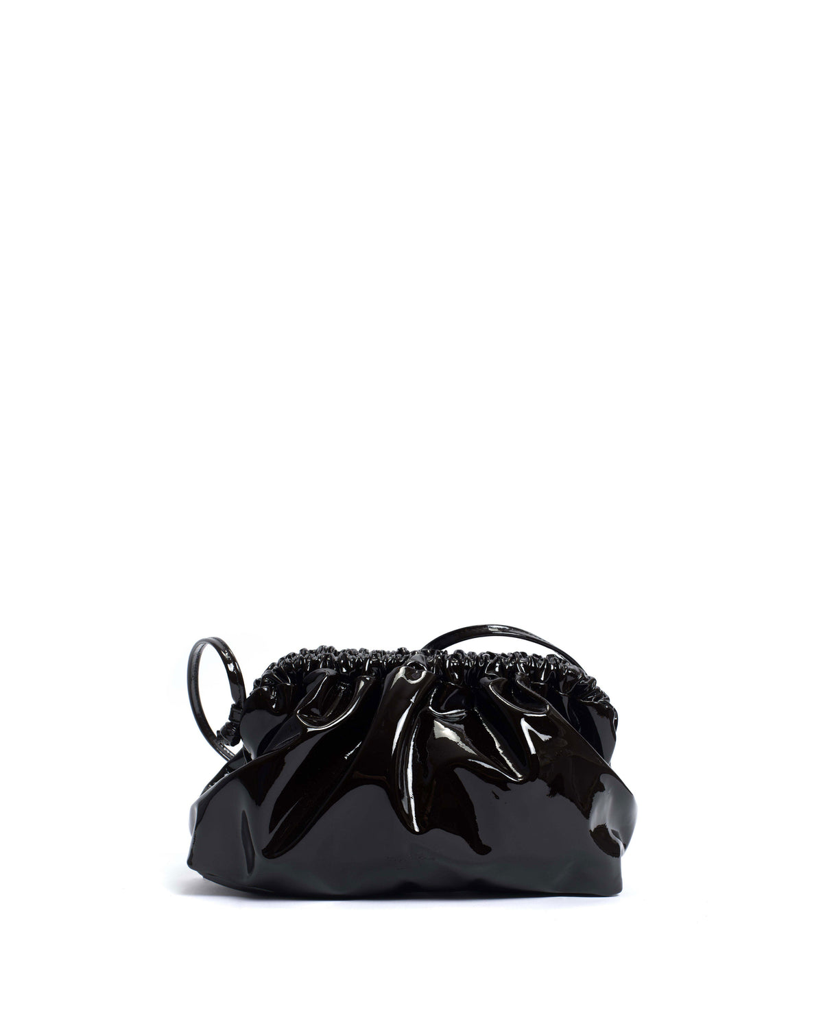 Hally classic cloud bag Polished soft calf Black