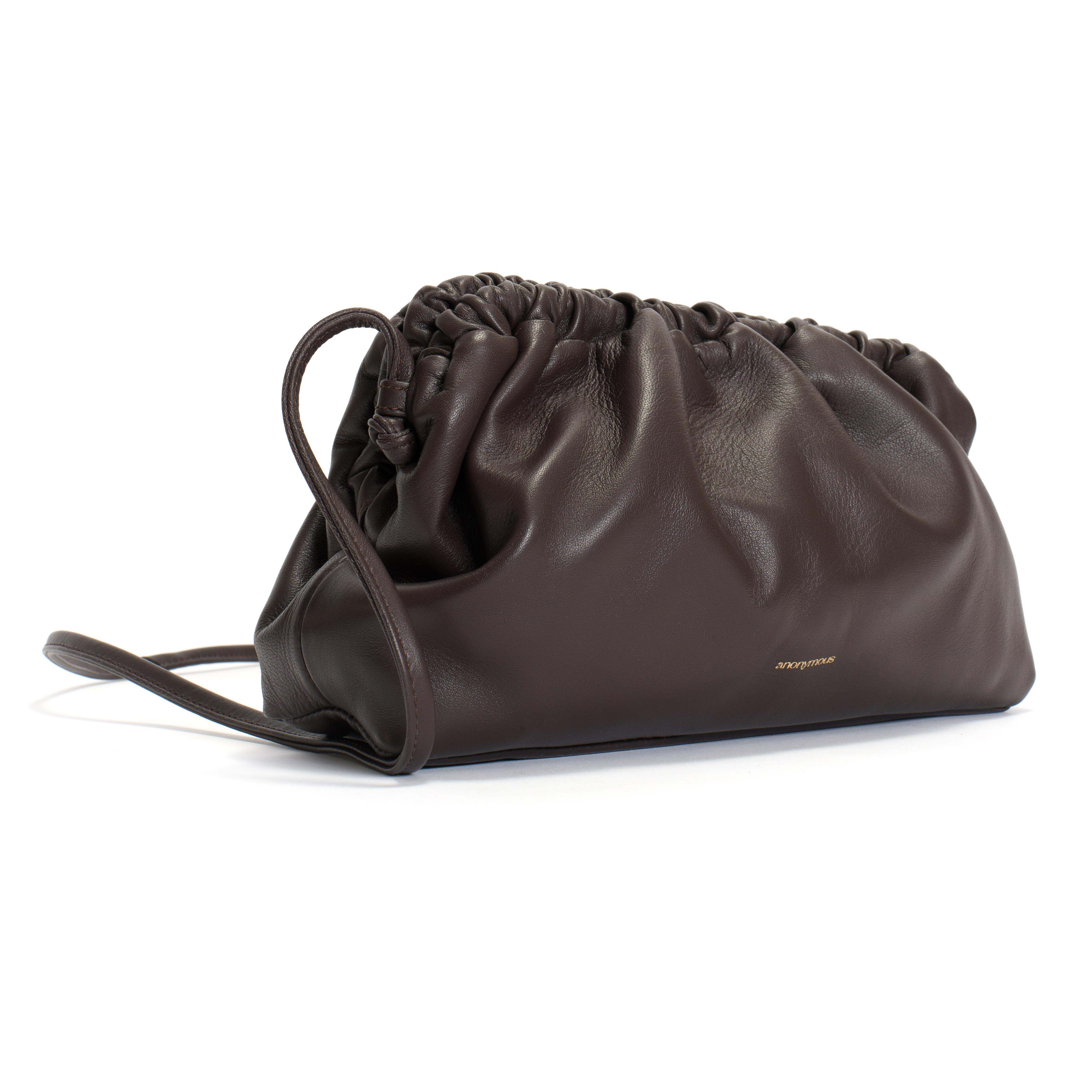 Hally grand cloud bag Shiny lamb Coffee brown