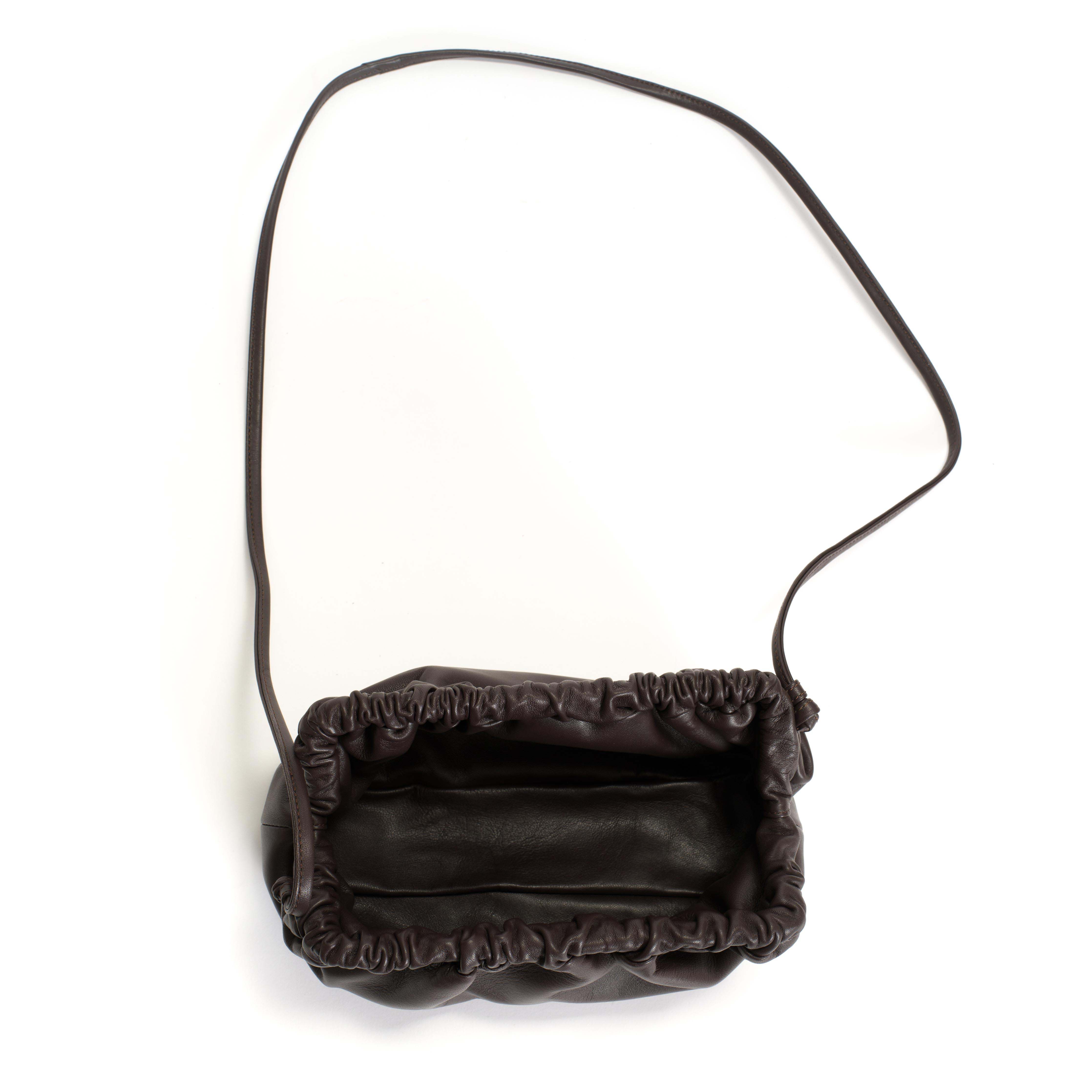 Hally grand cloud bag Shiny lamb Coffee brown