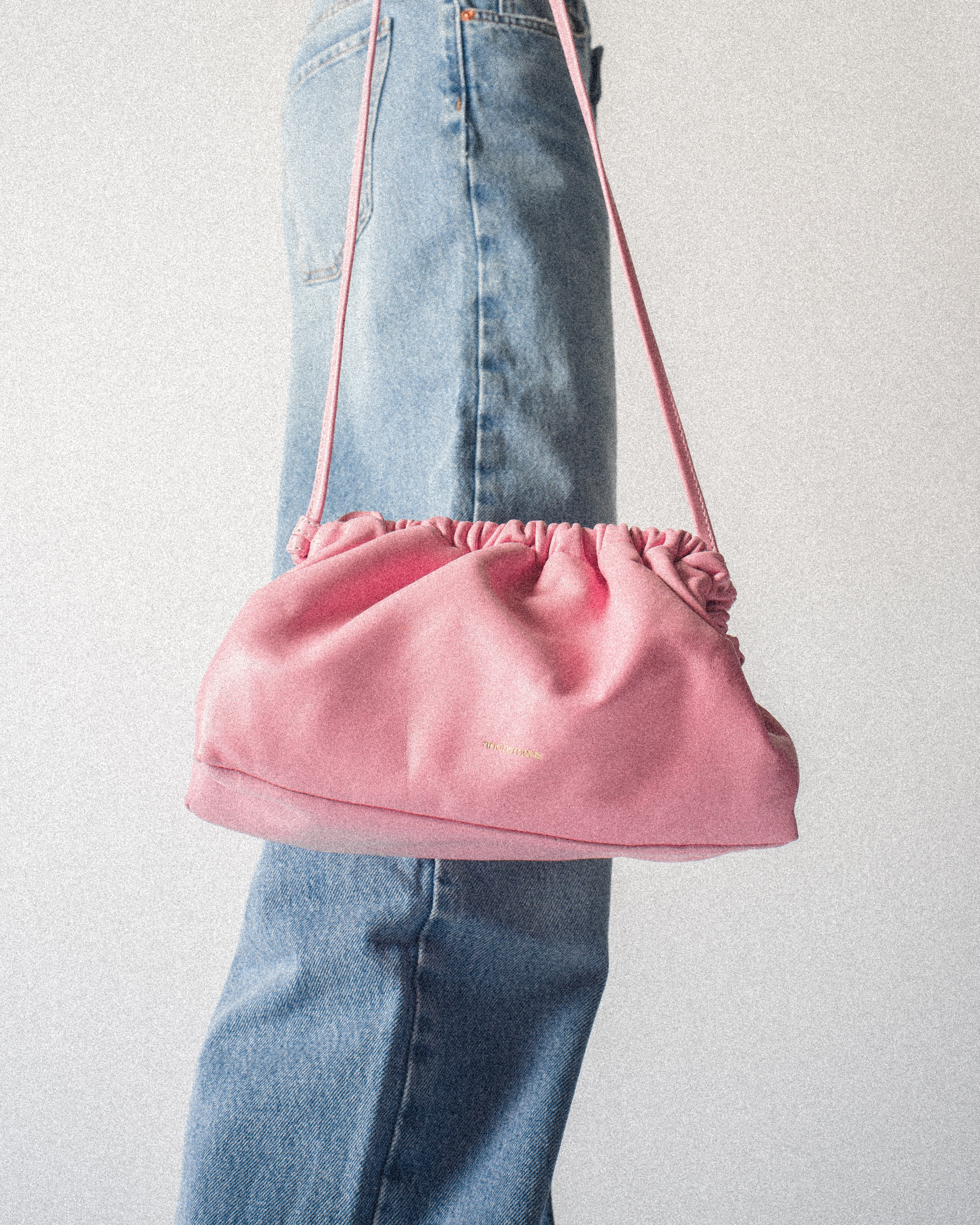 Hally petite cloud bag Shiny lamb Gum candy