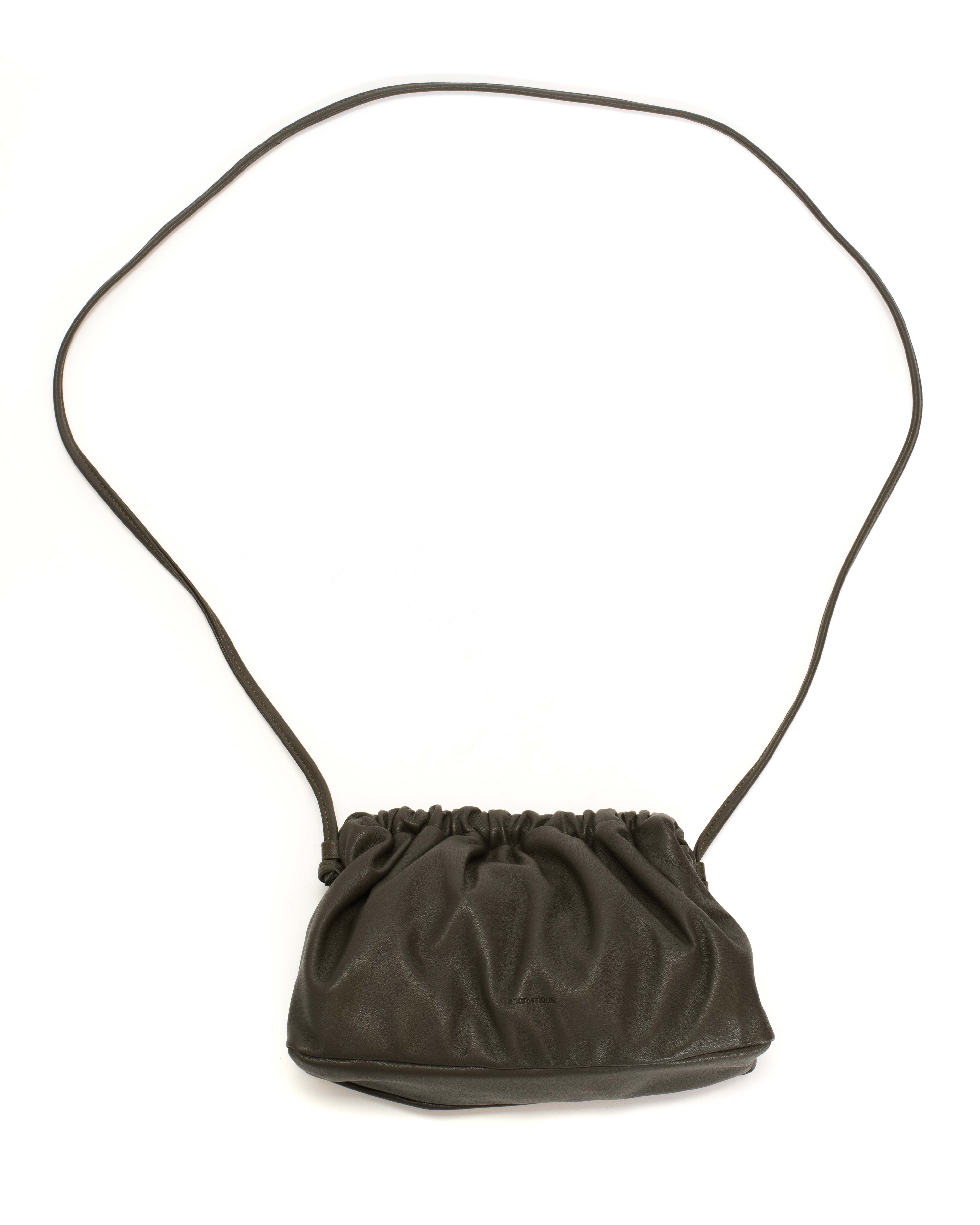 Hally petite cloud bag Shiny lamb Olive green