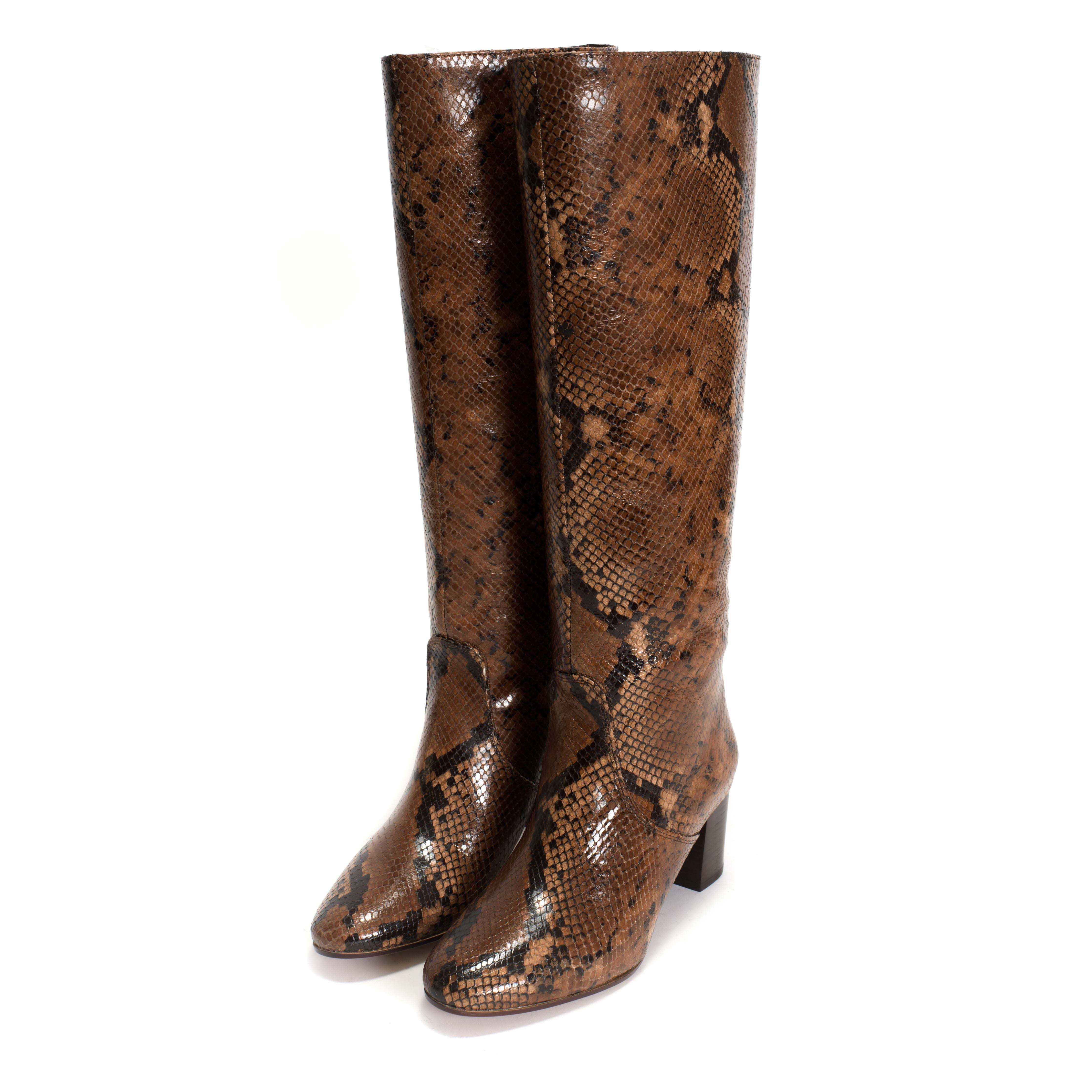 Henriette Snake calf Hazelnut