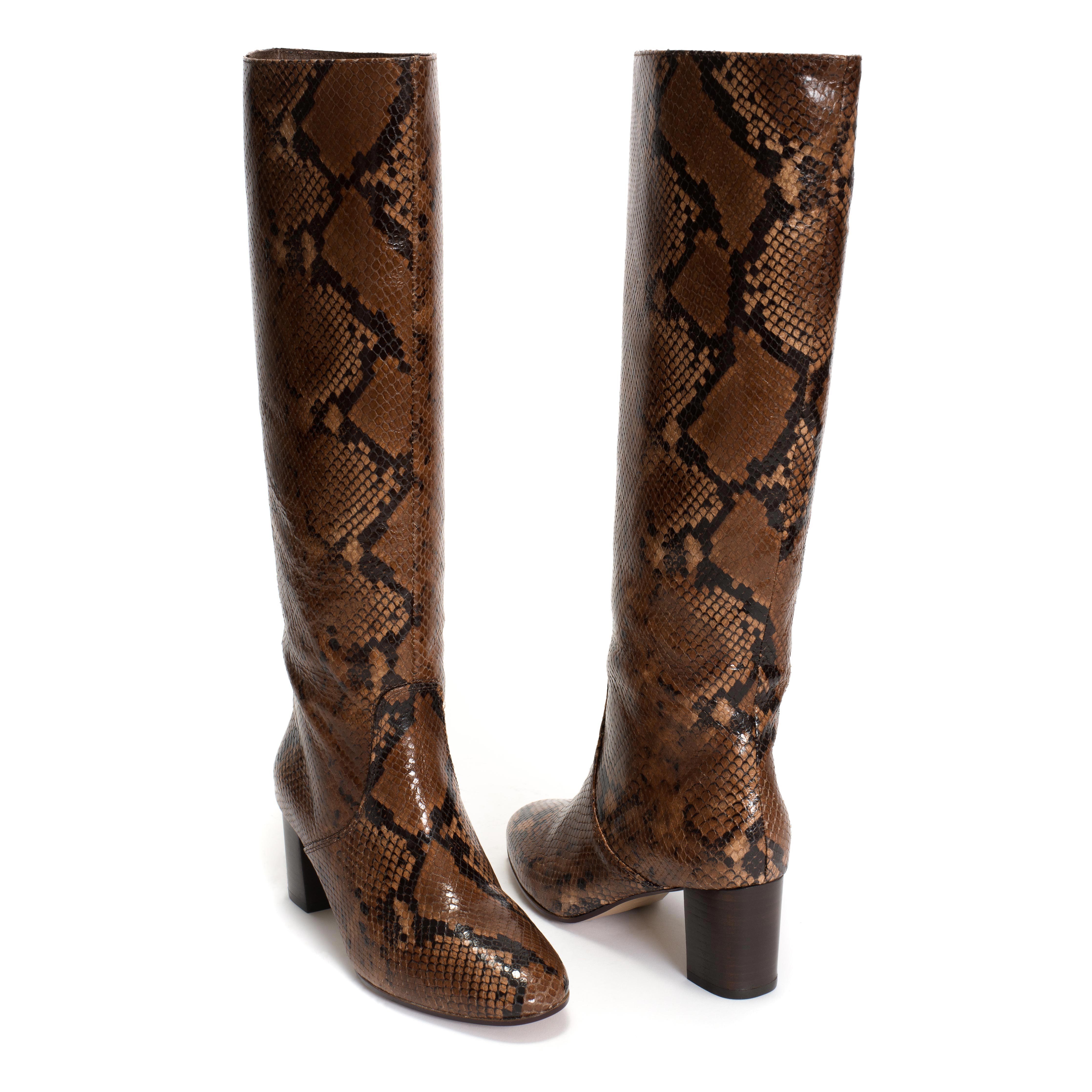 Henriette Snake calf Hazelnut