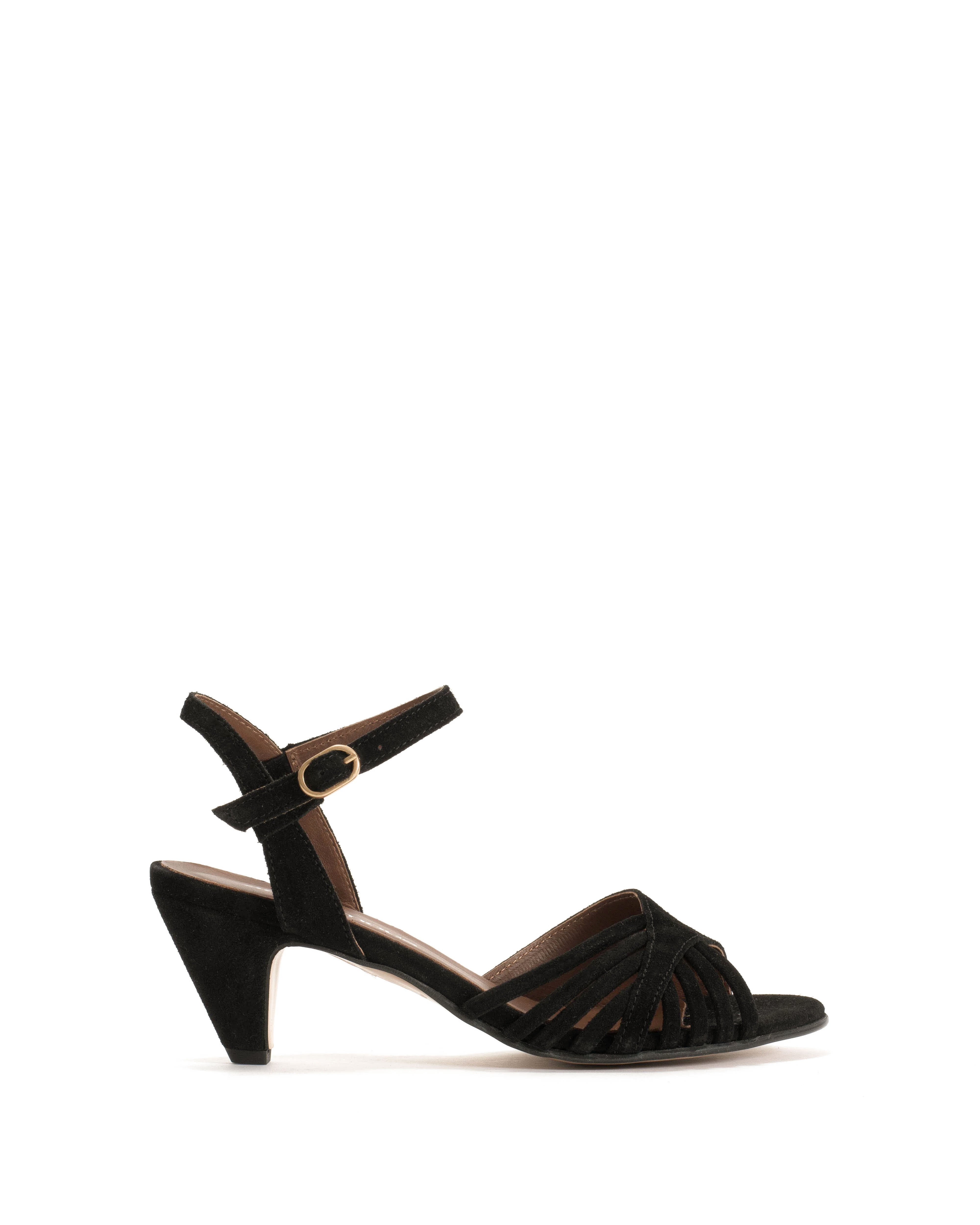 Hermine 50 stiletto Calf suede Black