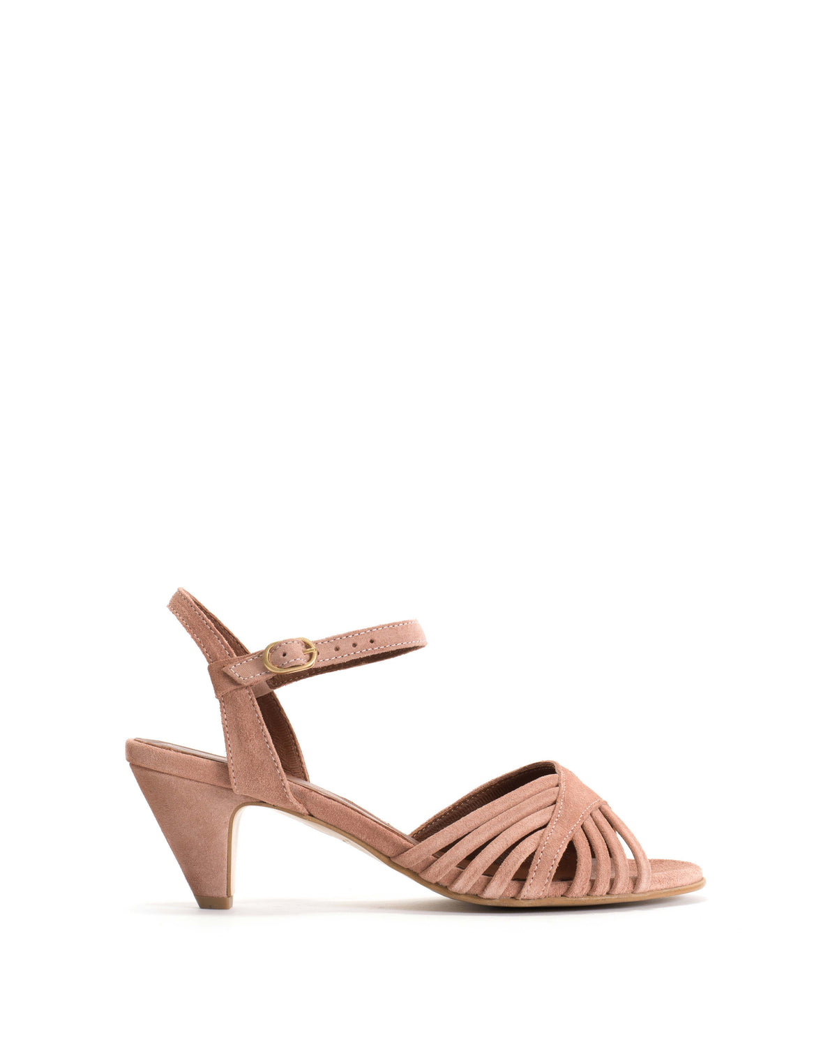 Hermine 50 stiletto Calf suede Burned rose