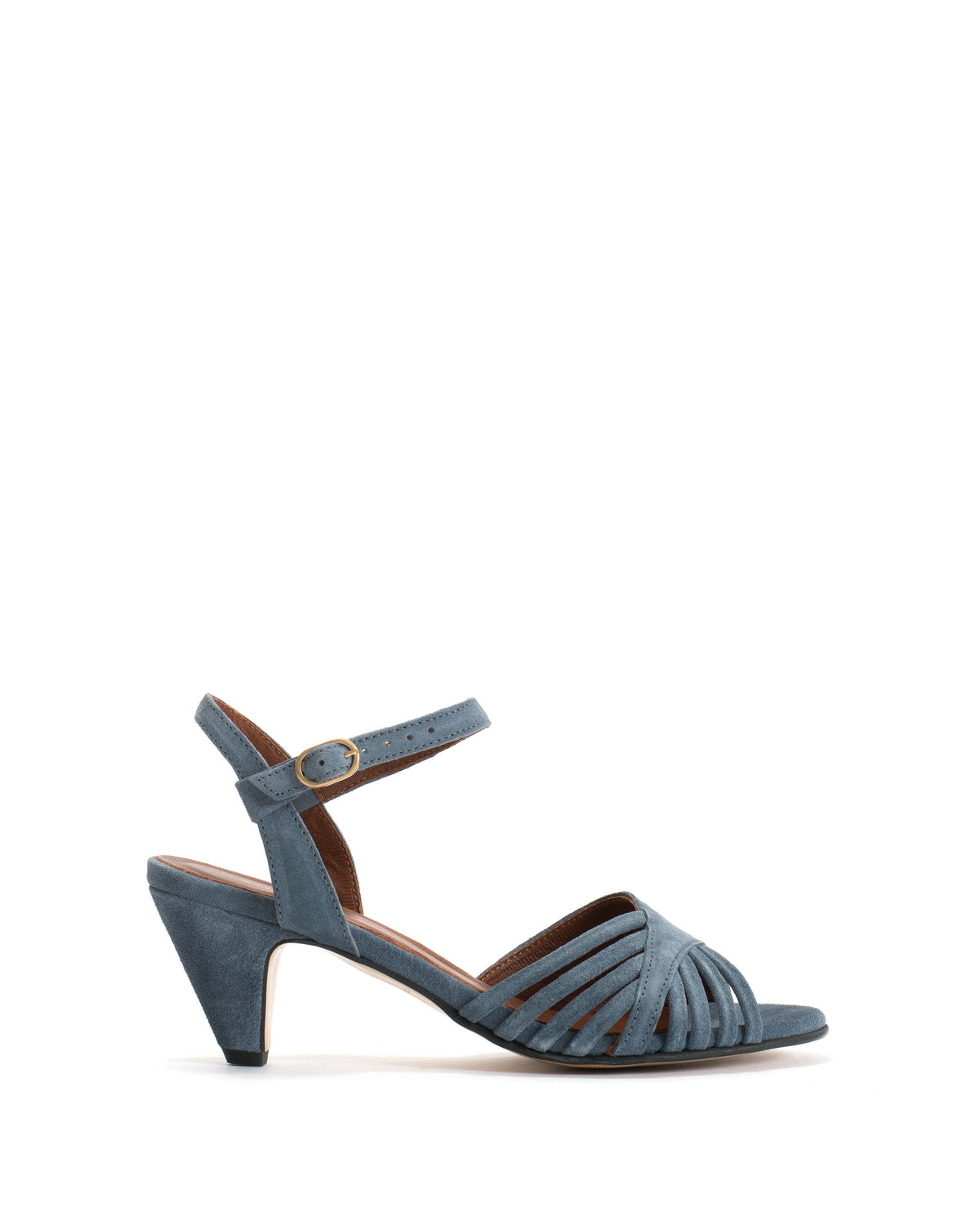 Hermine 50 stiletto Calf suede Denim blue