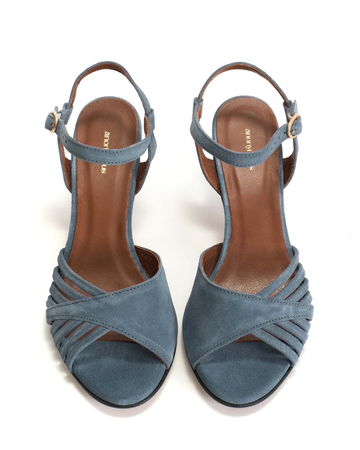 Hermine 50 stiletto Calf suede Denim blue