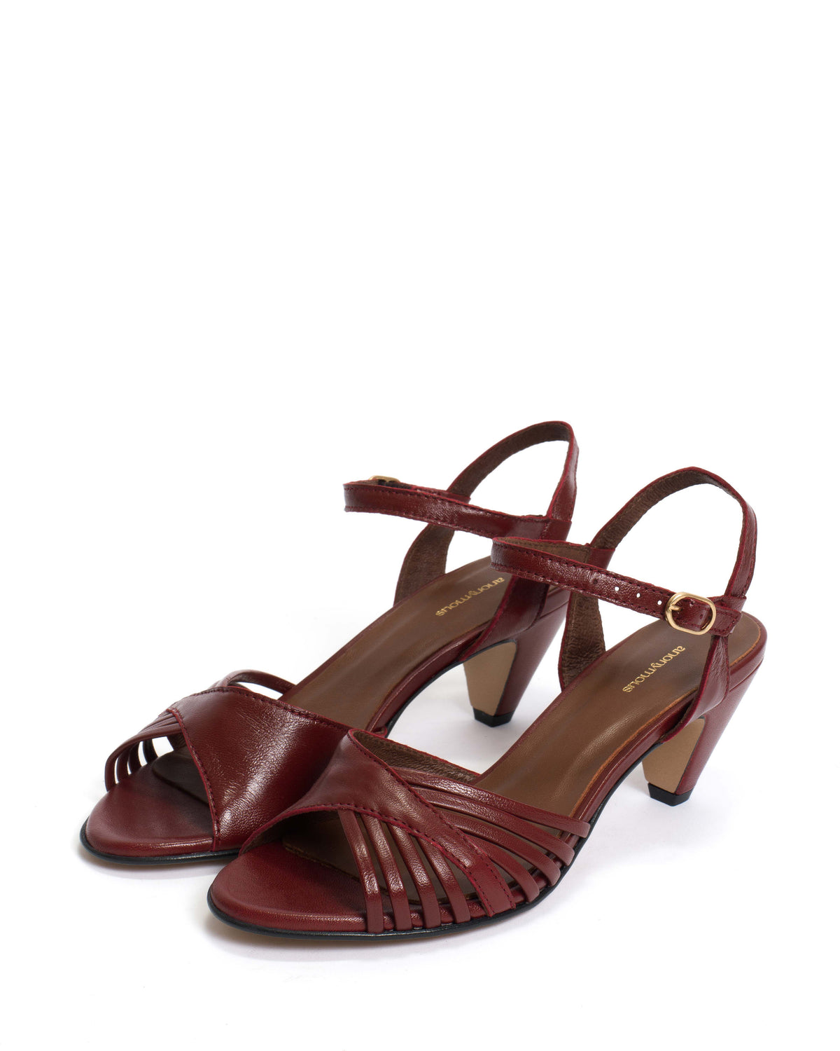 Hermine 50 stiletto Shiny lamb Pomegranate