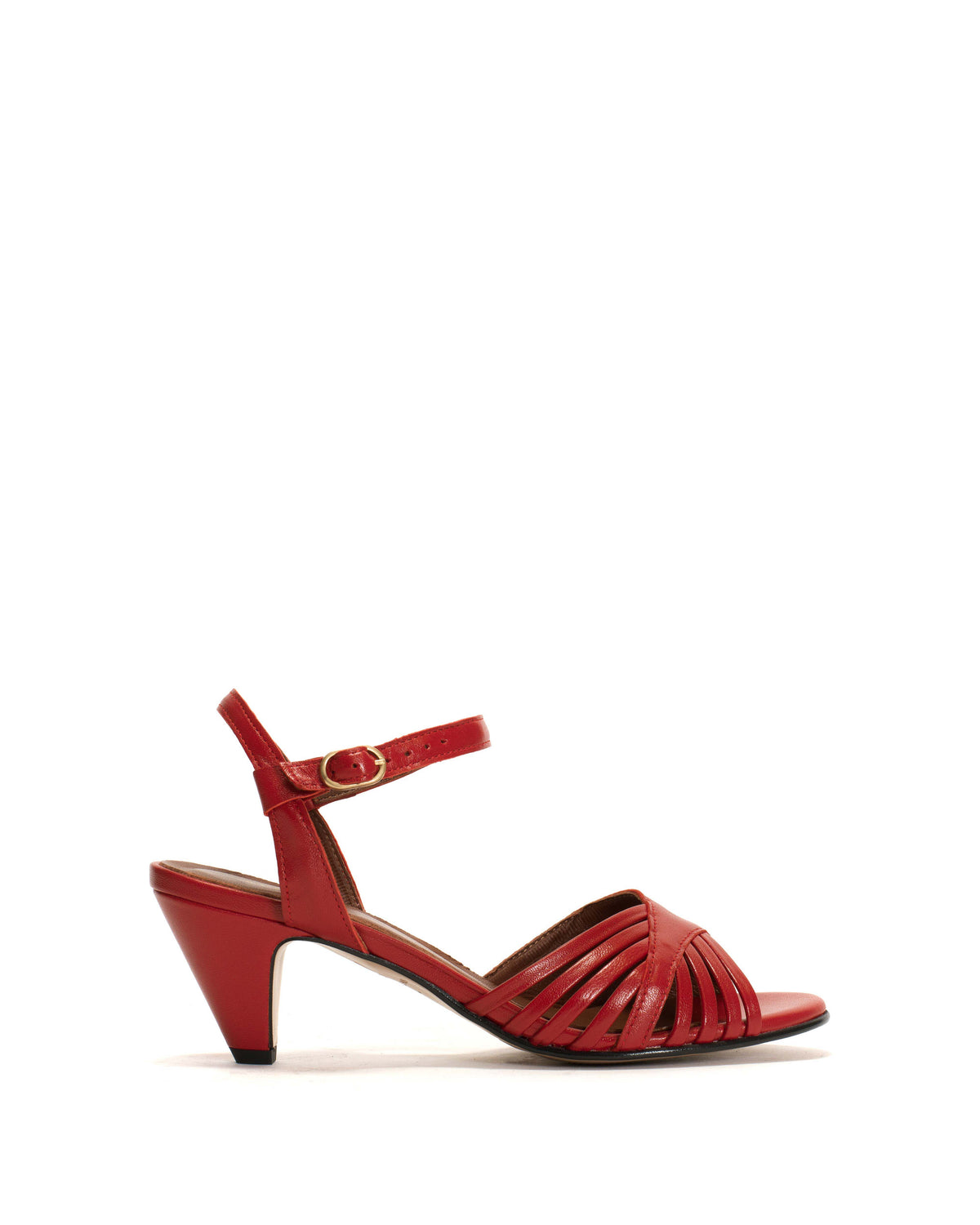 Hermine 50 stiletto Shiny lamb Ruby red