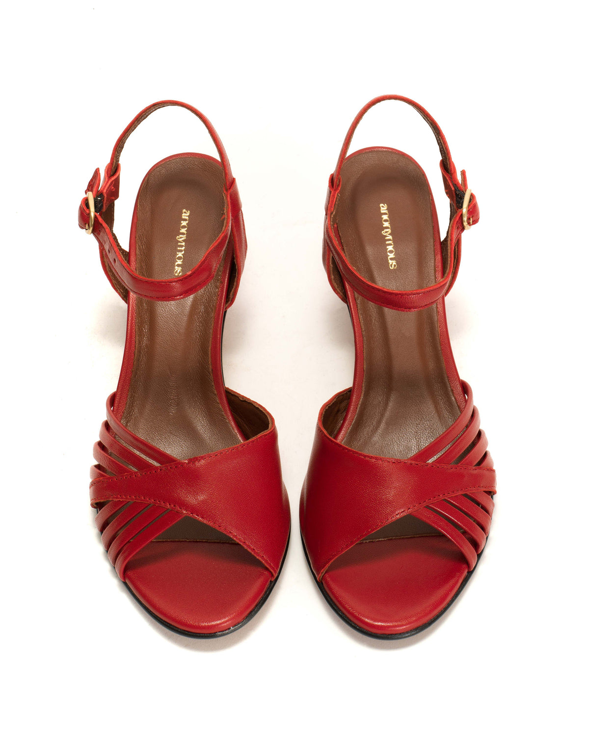 Hermine 50 stiletto Shiny lamb Ruby red