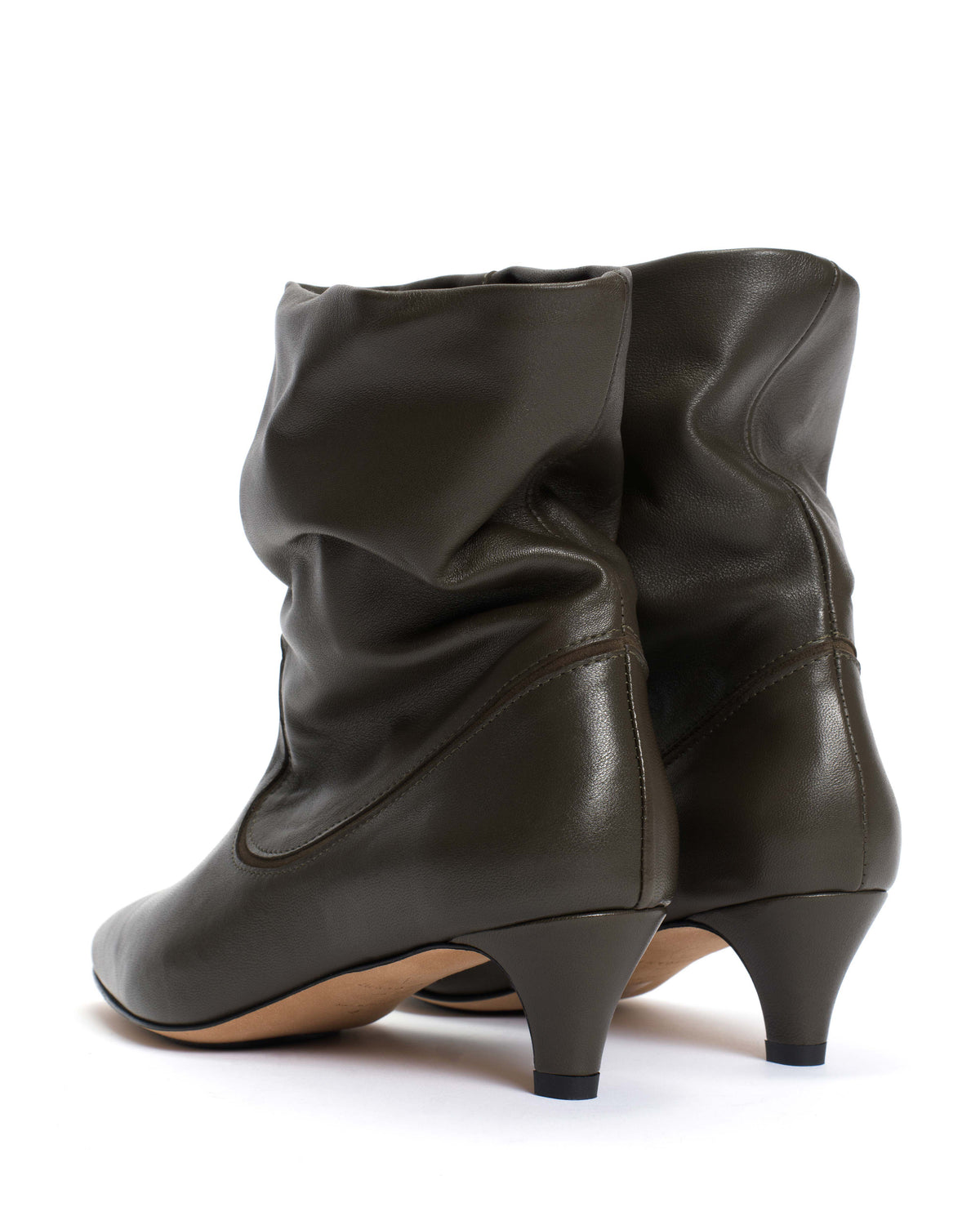 Hicha 40 stiletto Silky calf Moss green
