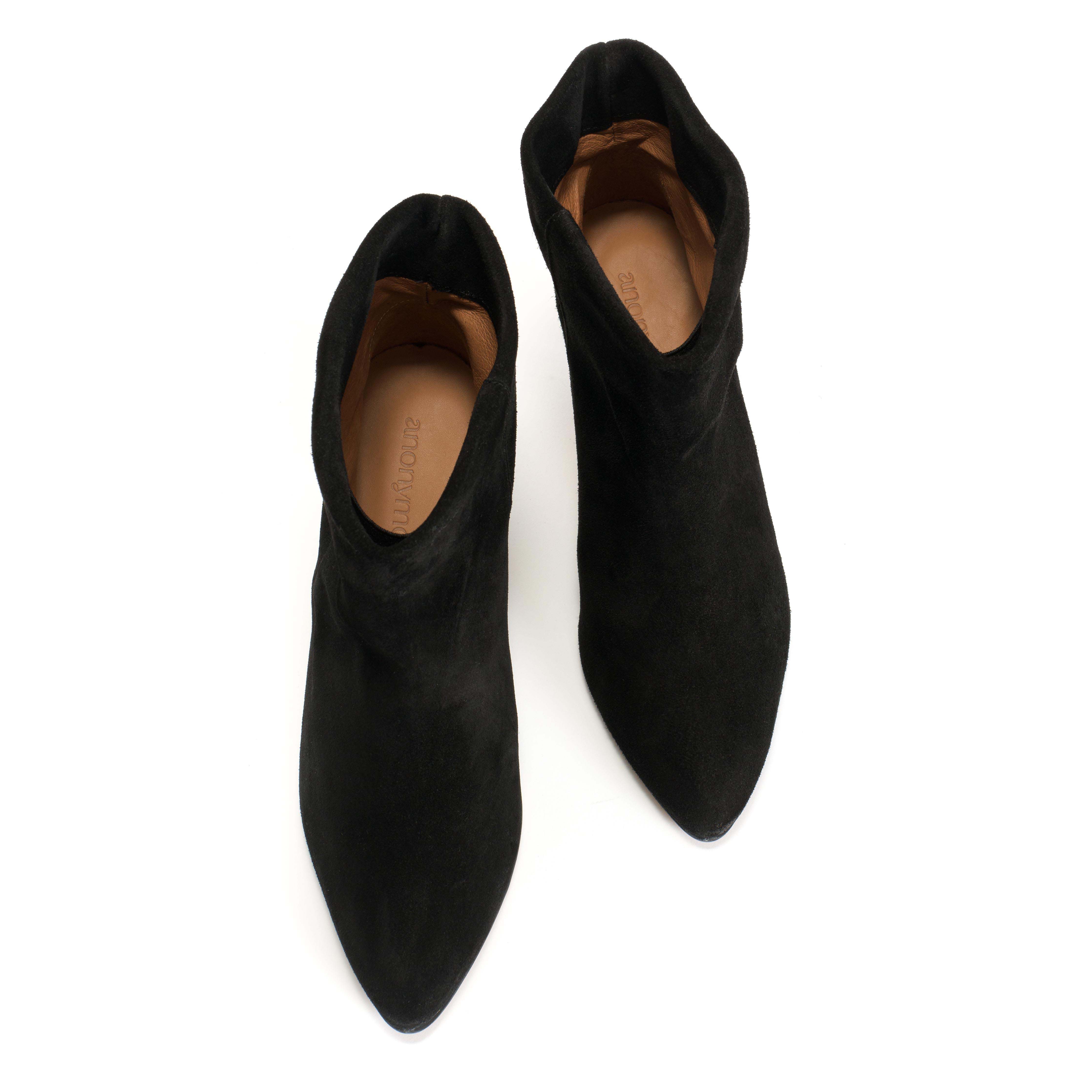 Hilly 50 Stiletto Calf Suede Black