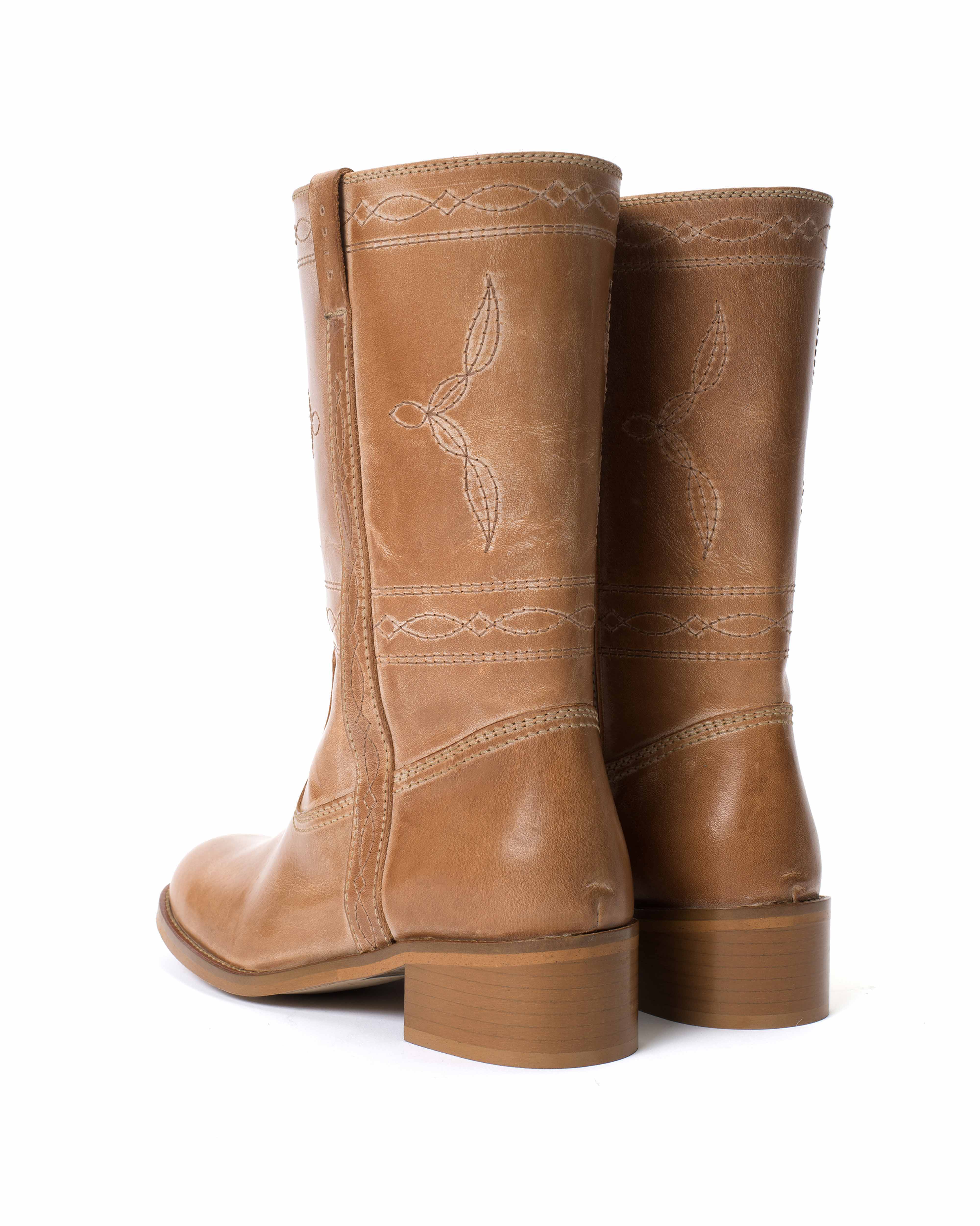 Dico Julia Western stitch Escovado Dark tan