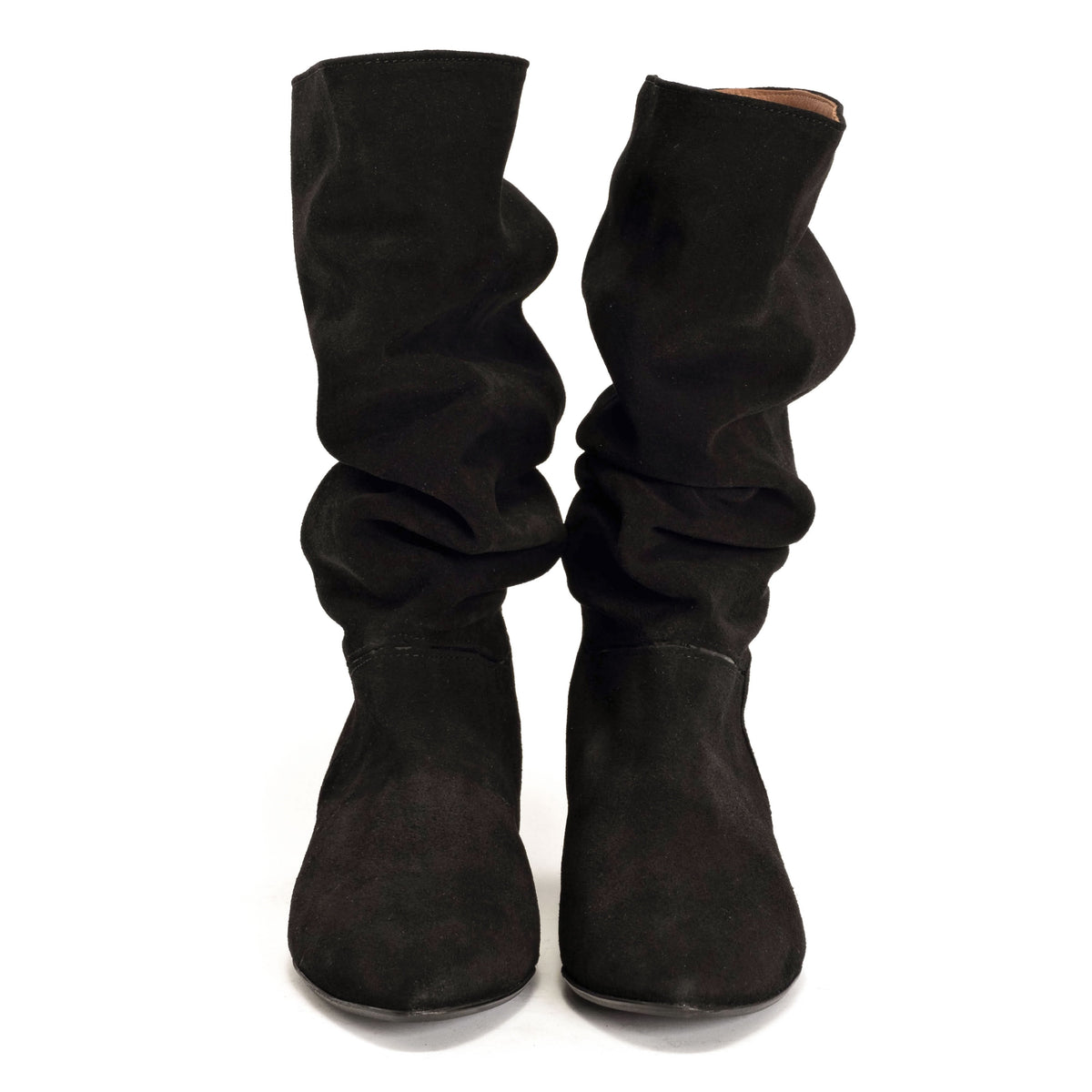 Jasmina 20 Calf suede & sleek leather Black