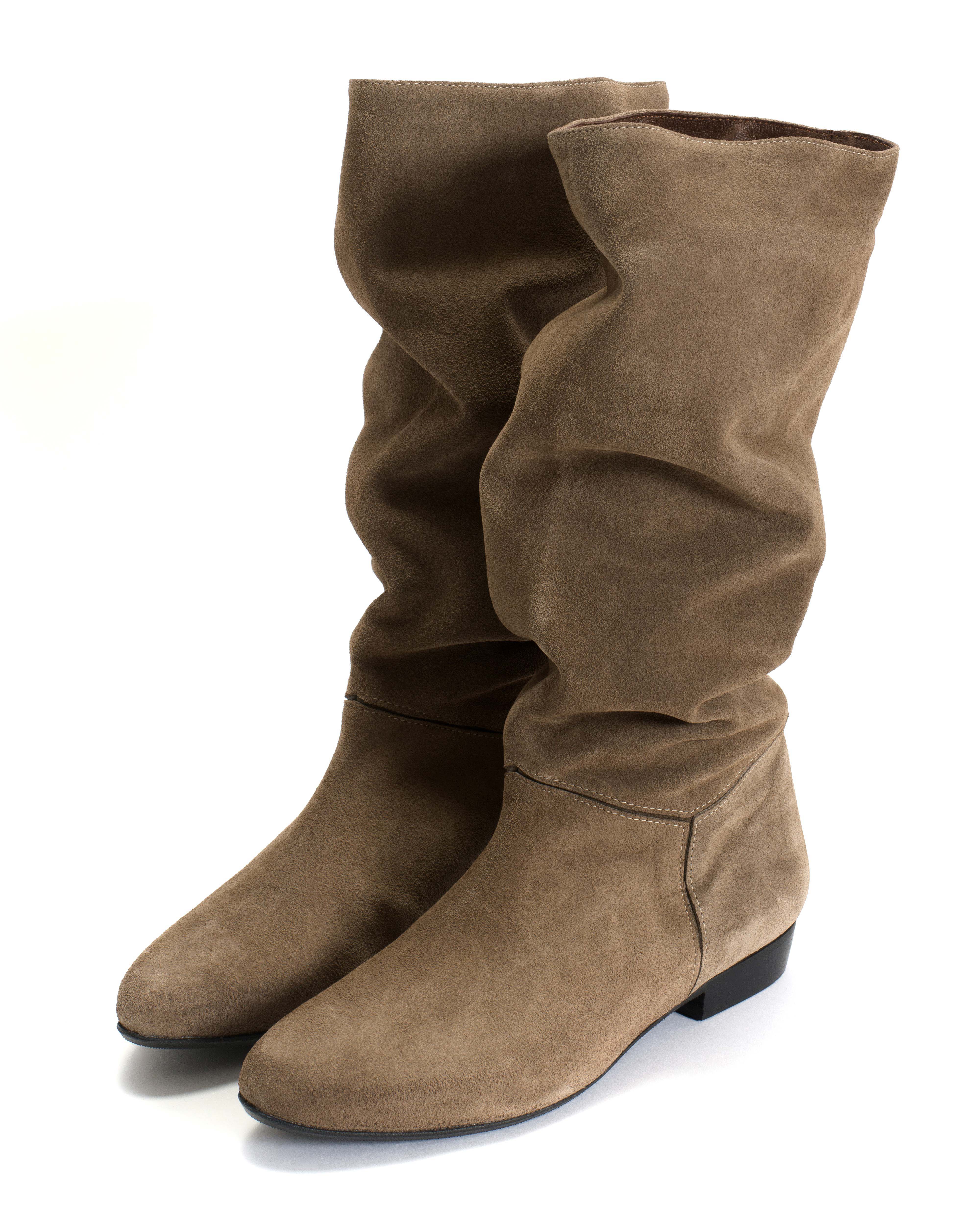 Jasmina 20 Calf suede & sleek leather Mushroom & olive green