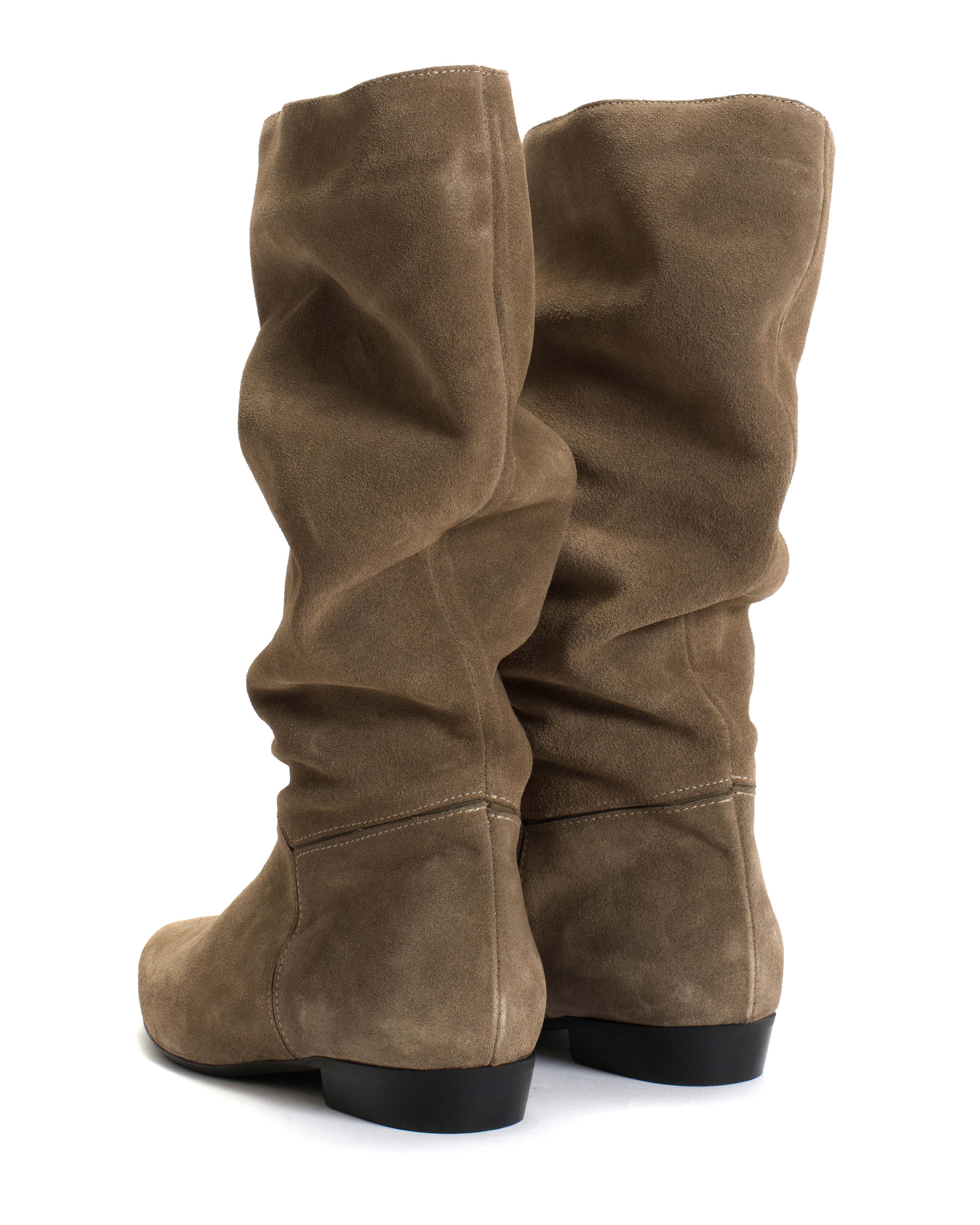 Jasmina 20 Calf suede & sleek leather Mushroom & olive green