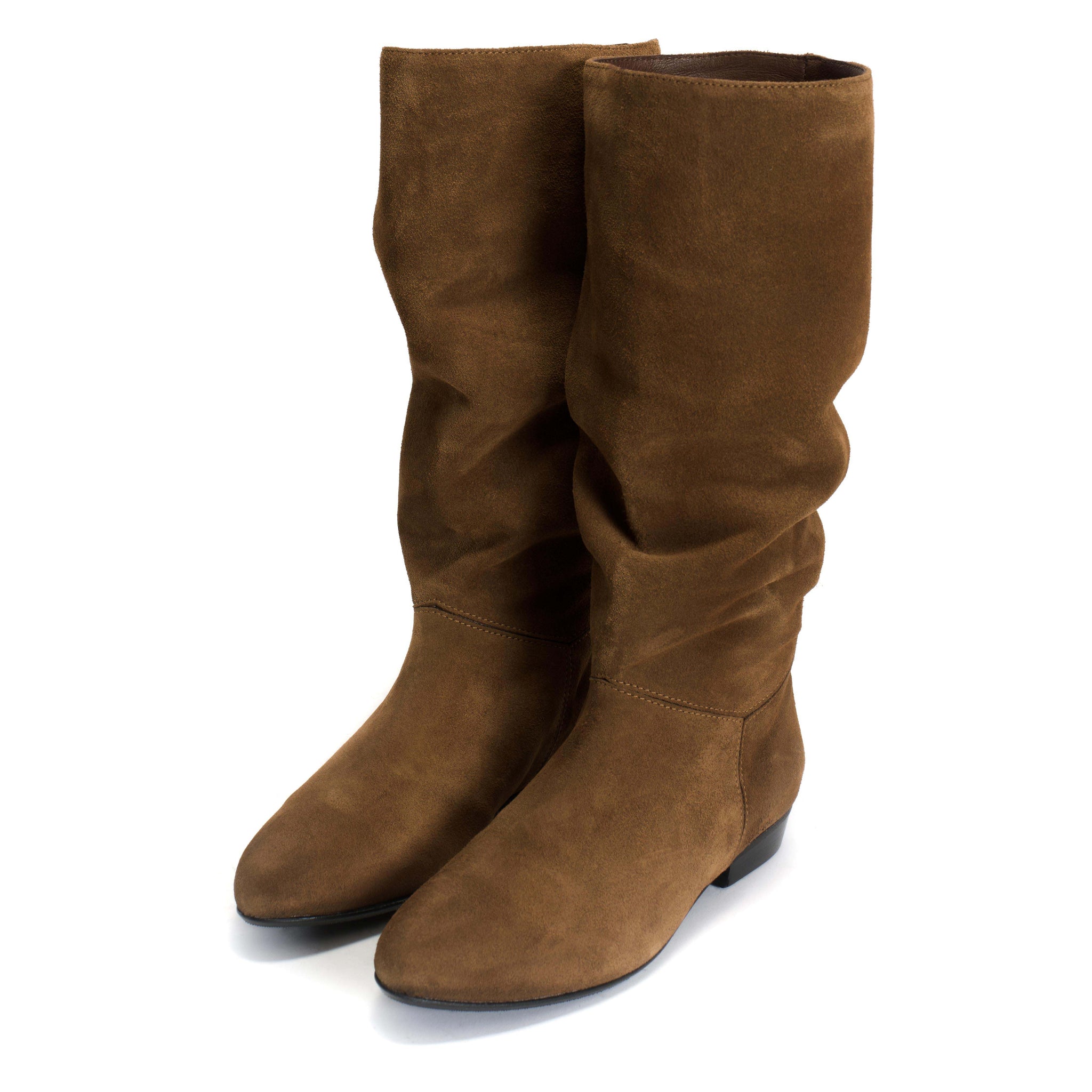 Jasmina 20 Calf suede & sleek leather Cinnamon & dark taupe - Anonymous Copenhagen