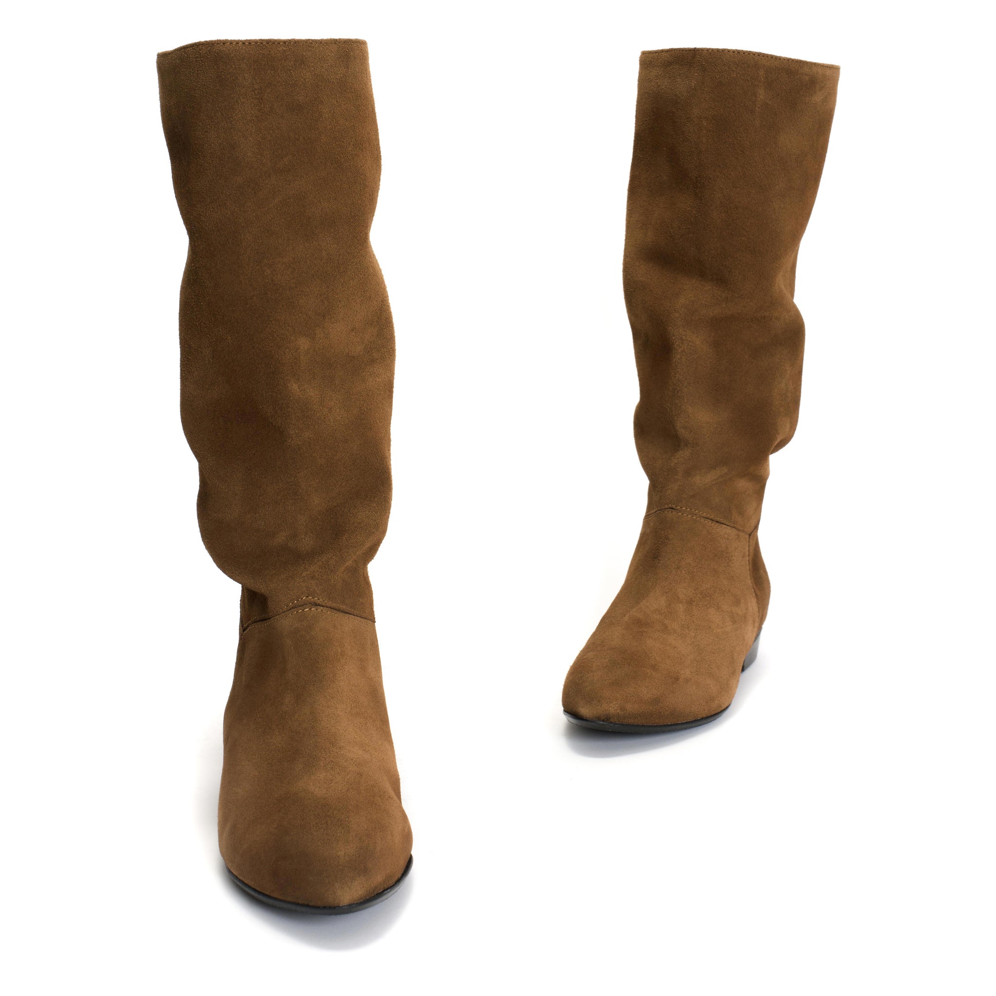 Jasmina 20 Calf suede & sleek leather Cinnamon & dark taupe - Anonymous Copenhagen