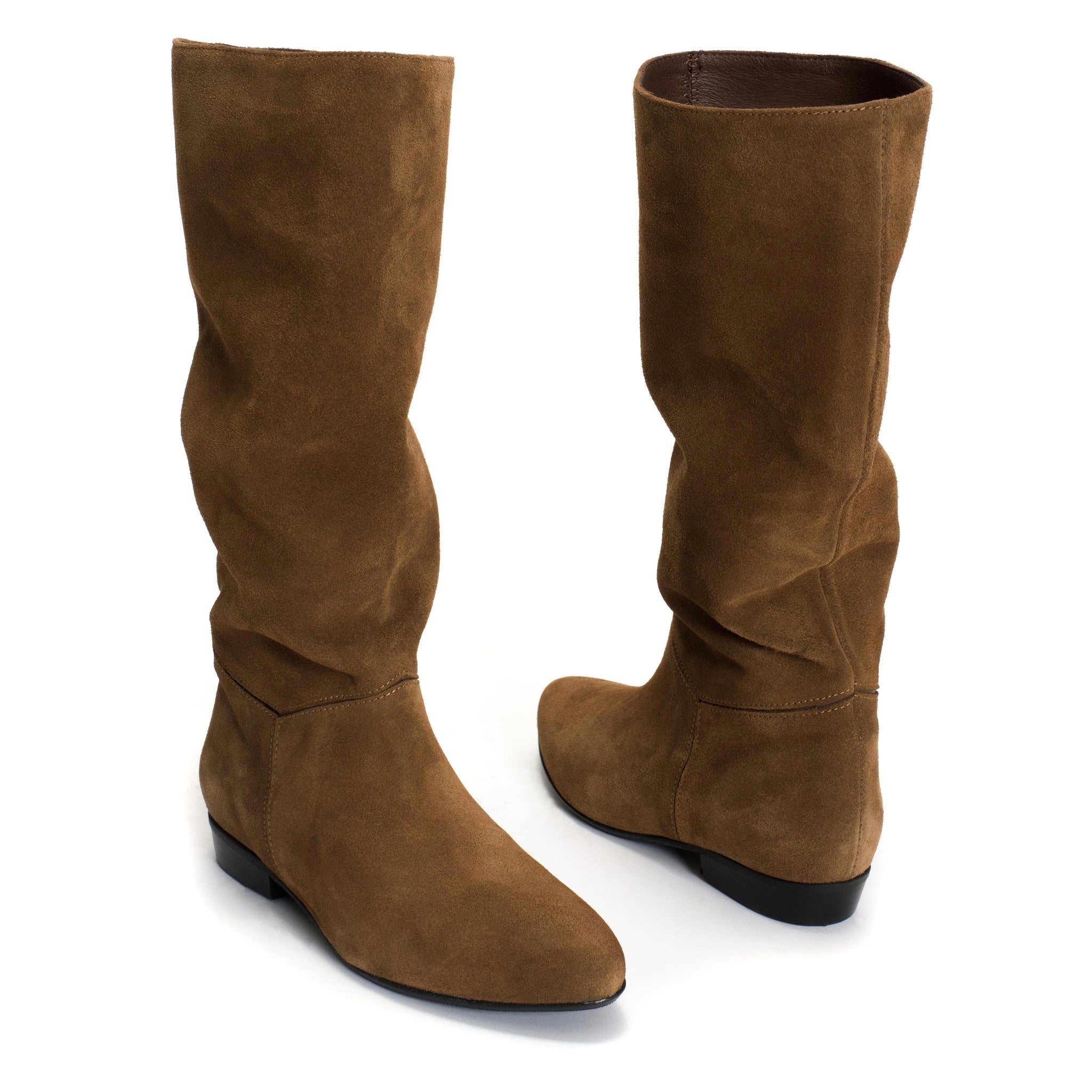 Jasmina 20 Calf suede & sleek leather Cinnamon & dark taupe - Anonymous Copenhagen