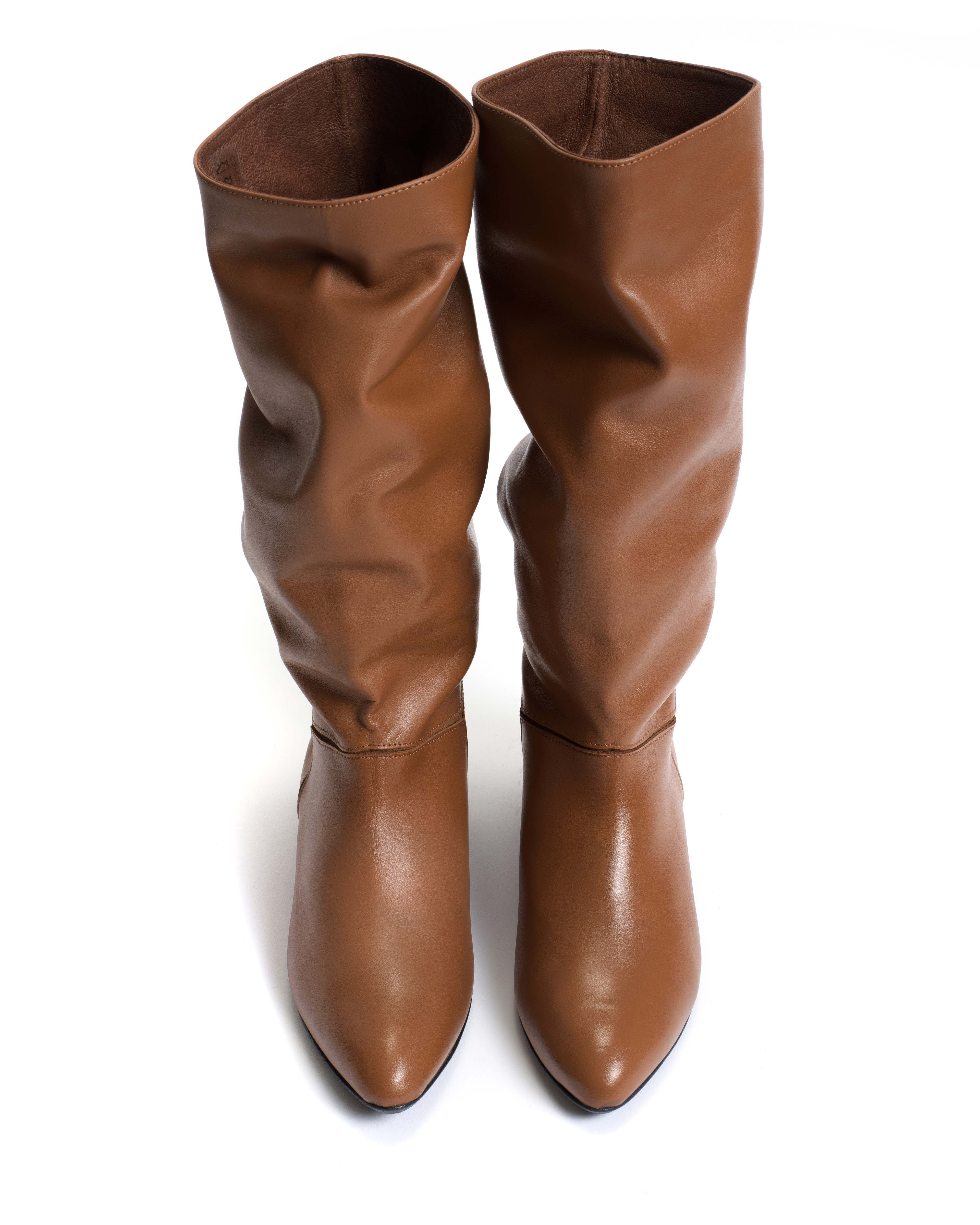 Jasmina 20 Soft calf & suede leather Camel & cinnamon