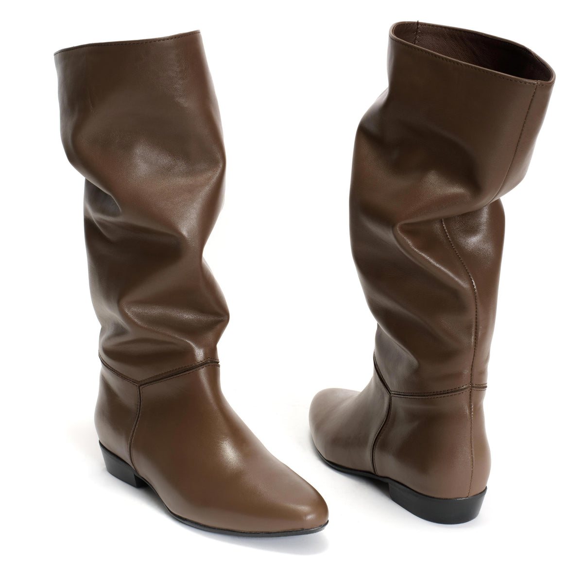 Jasmina 20 Soft calf & suede leather Dark taupe