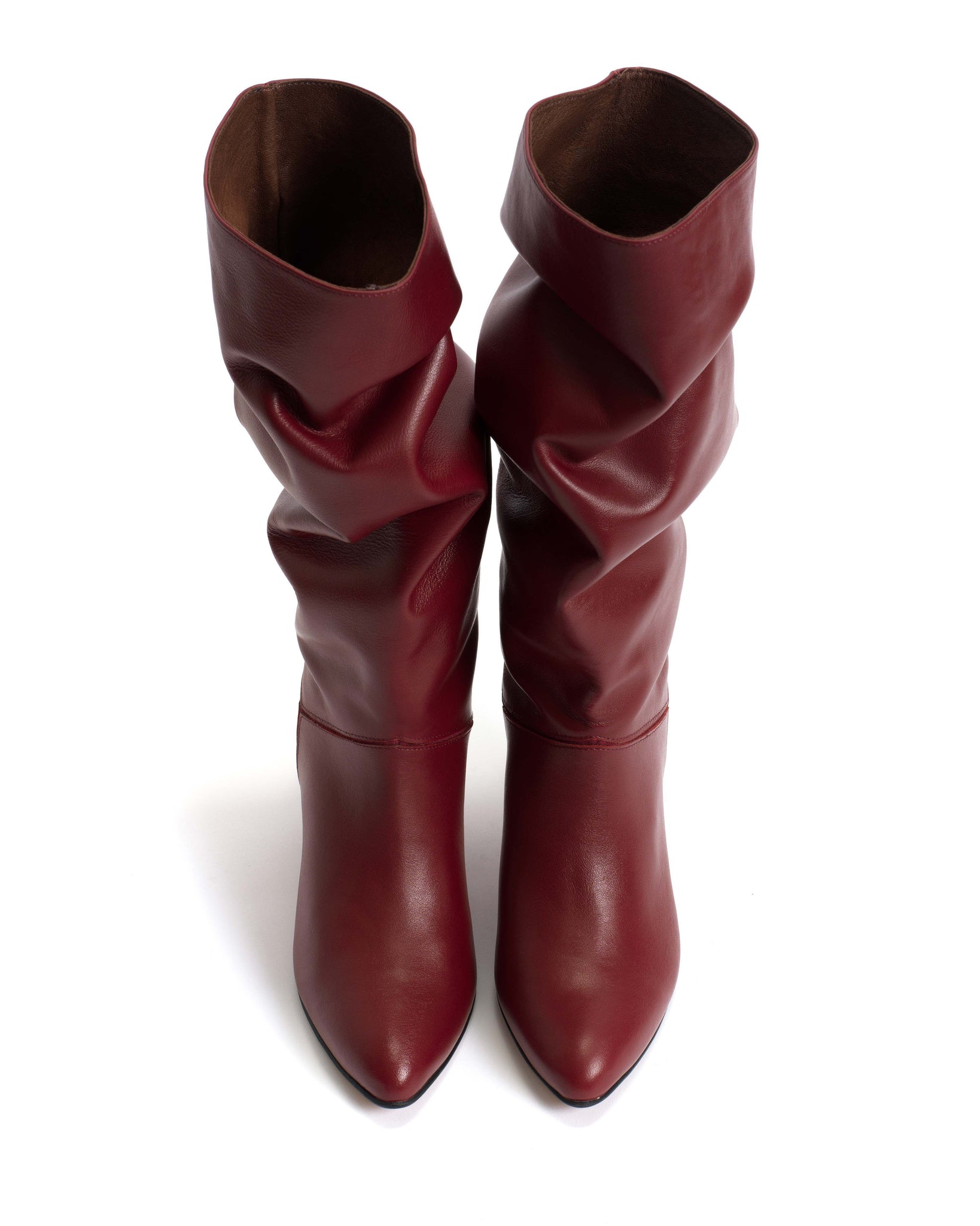 Jasmina 50 stiletto Soft calf & suede leather Pomegranate - Anonymous Copenhagen