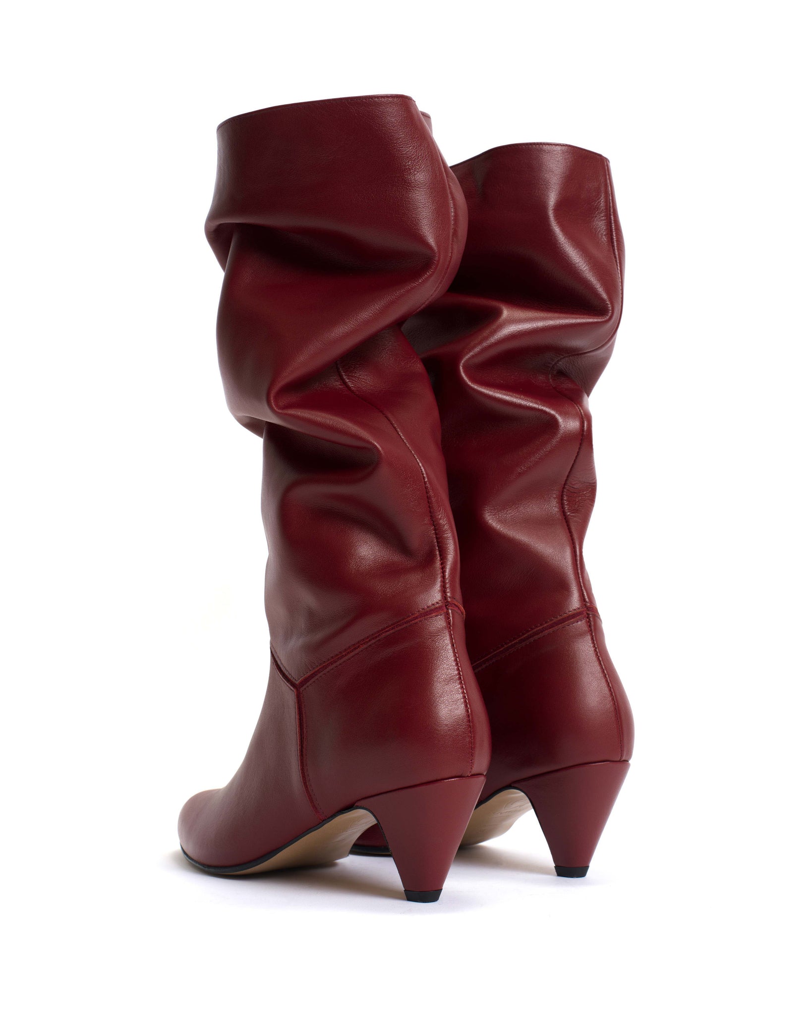 Jasmina 50 stiletto Soft calf & suede leather Pomegranate - Anonymous Copenhagen