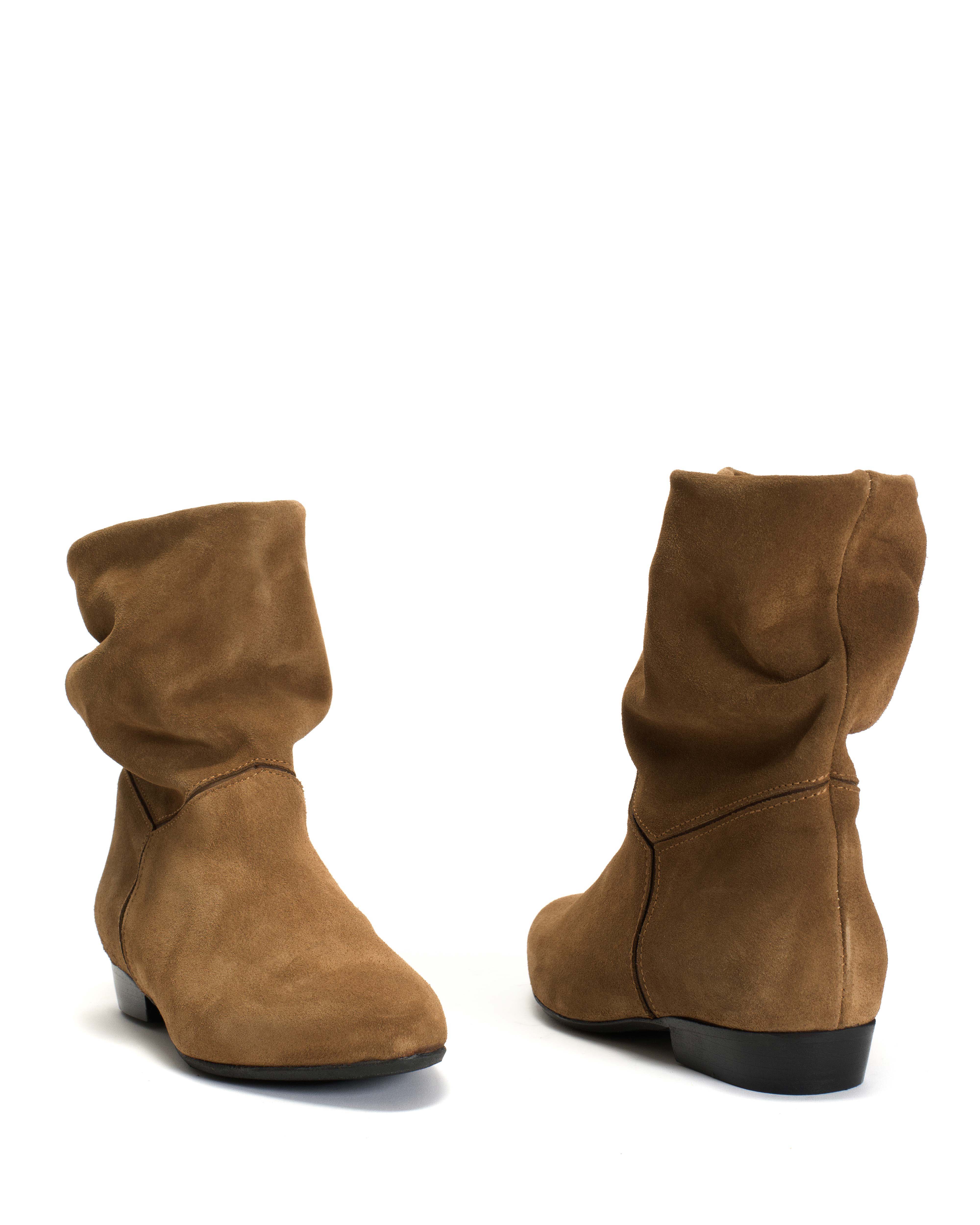 Jassi 20 Calf suede & sleek leather Cinnamon & dark taupe