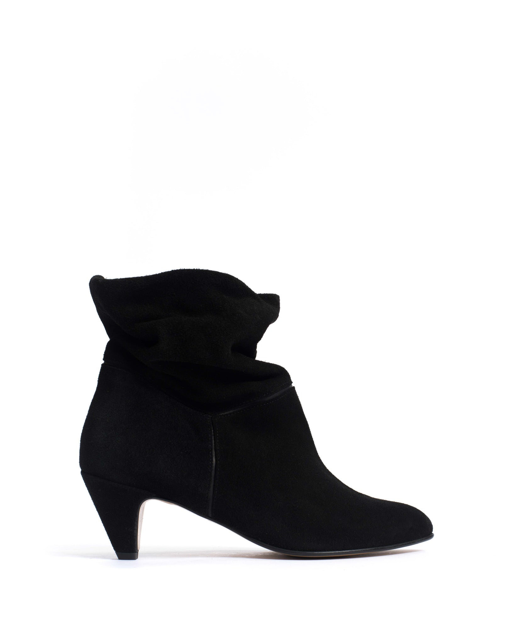 Jassi 50 Stiletto Calf suede & sleek leather Black - Anonymous Copenhagen