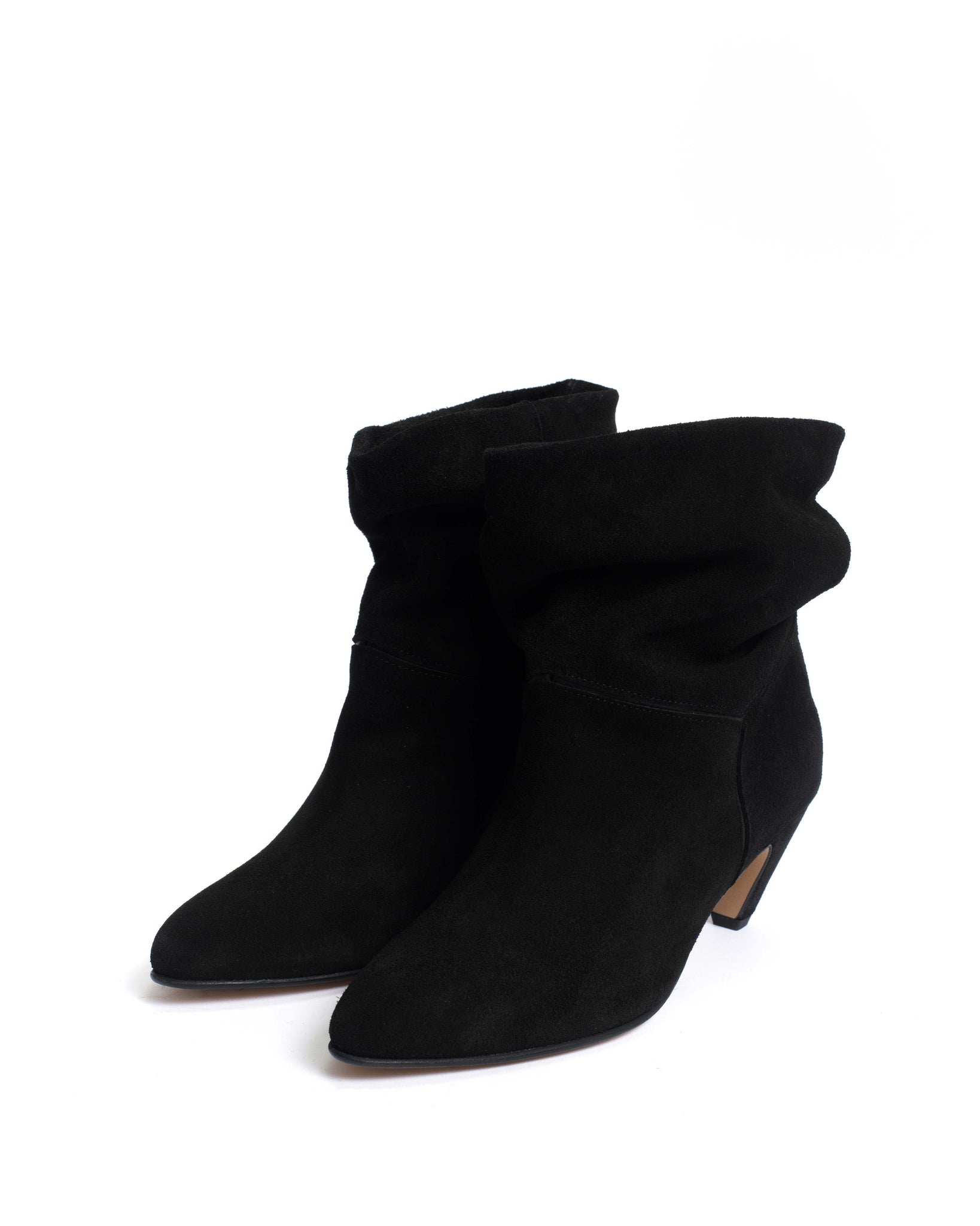 Jassi 50 Stiletto Calf suede & sleek leather Black - Anonymous Copenhagen