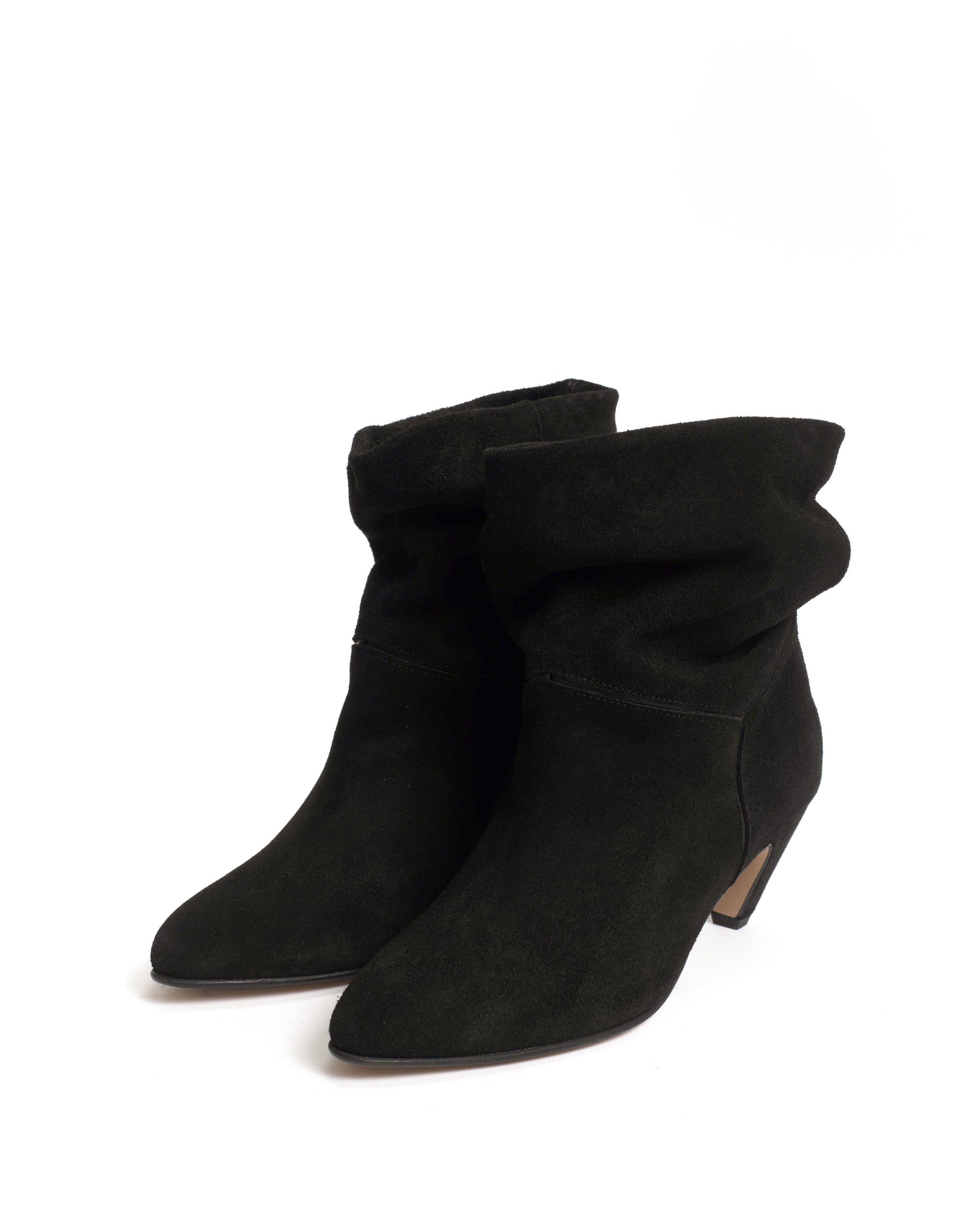 Jassi 50 Calf suede & sleek leather Black - Anonymous Copenhagen