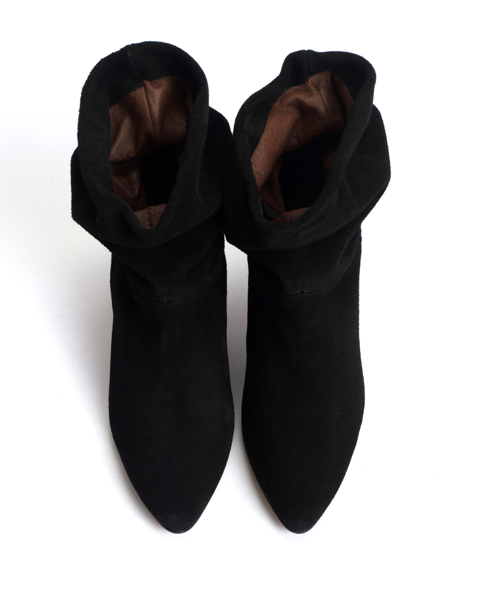 Jassi 50 Stiletto Calf suede & sleek leather Black - Anonymous Copenhagen