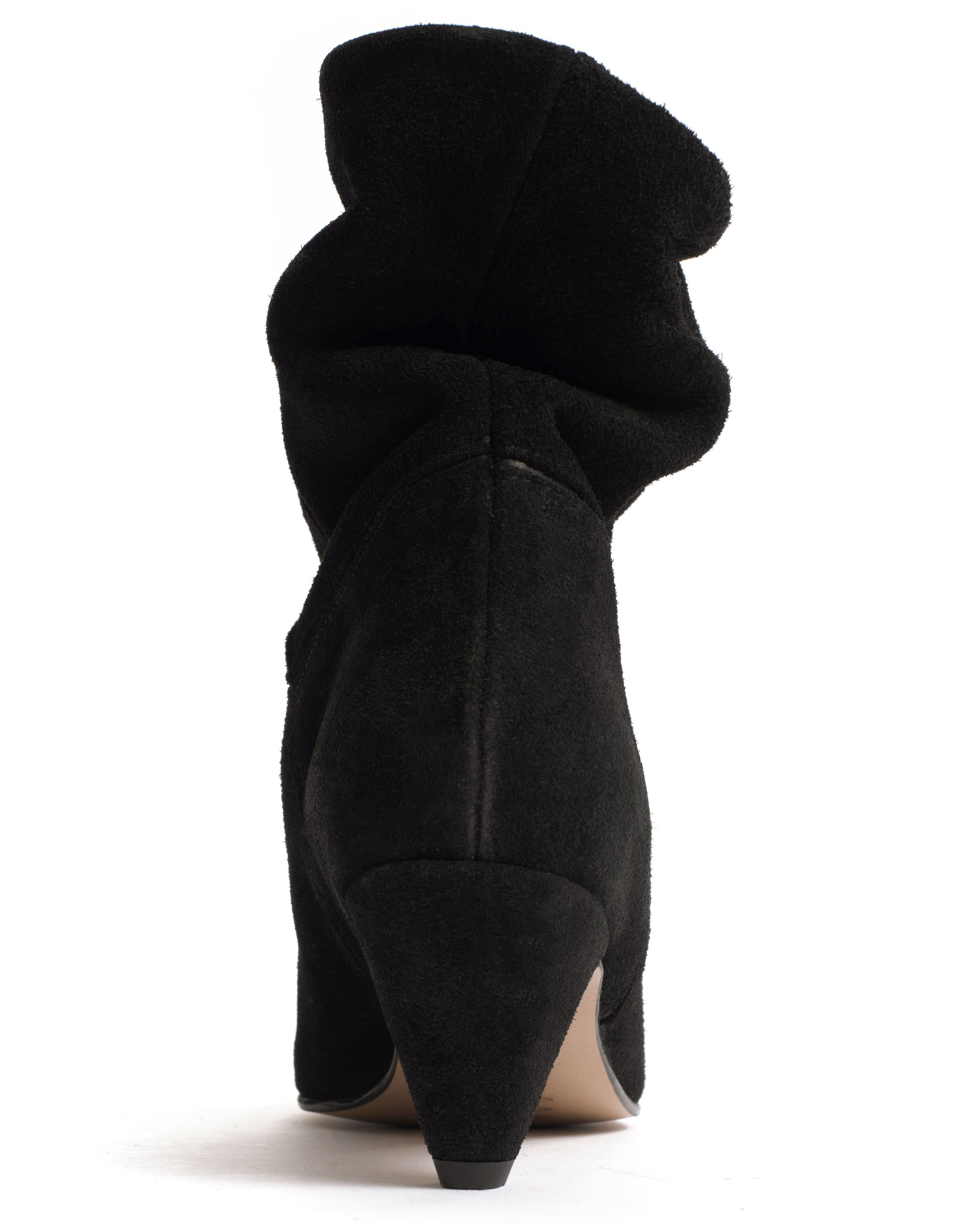 Jassi 50 stiletto Calf suede & sleek leather Black