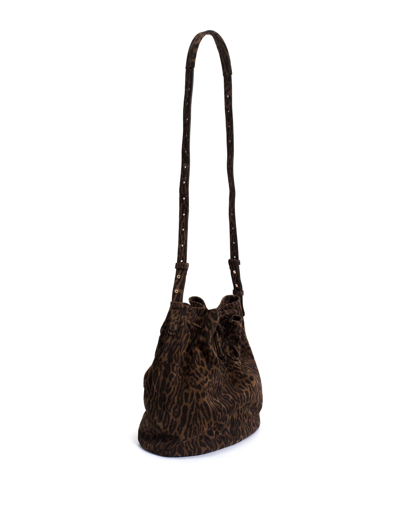 Kacey grand bucket bag Calf suede print Jaguar - Anonymous Copenhagen