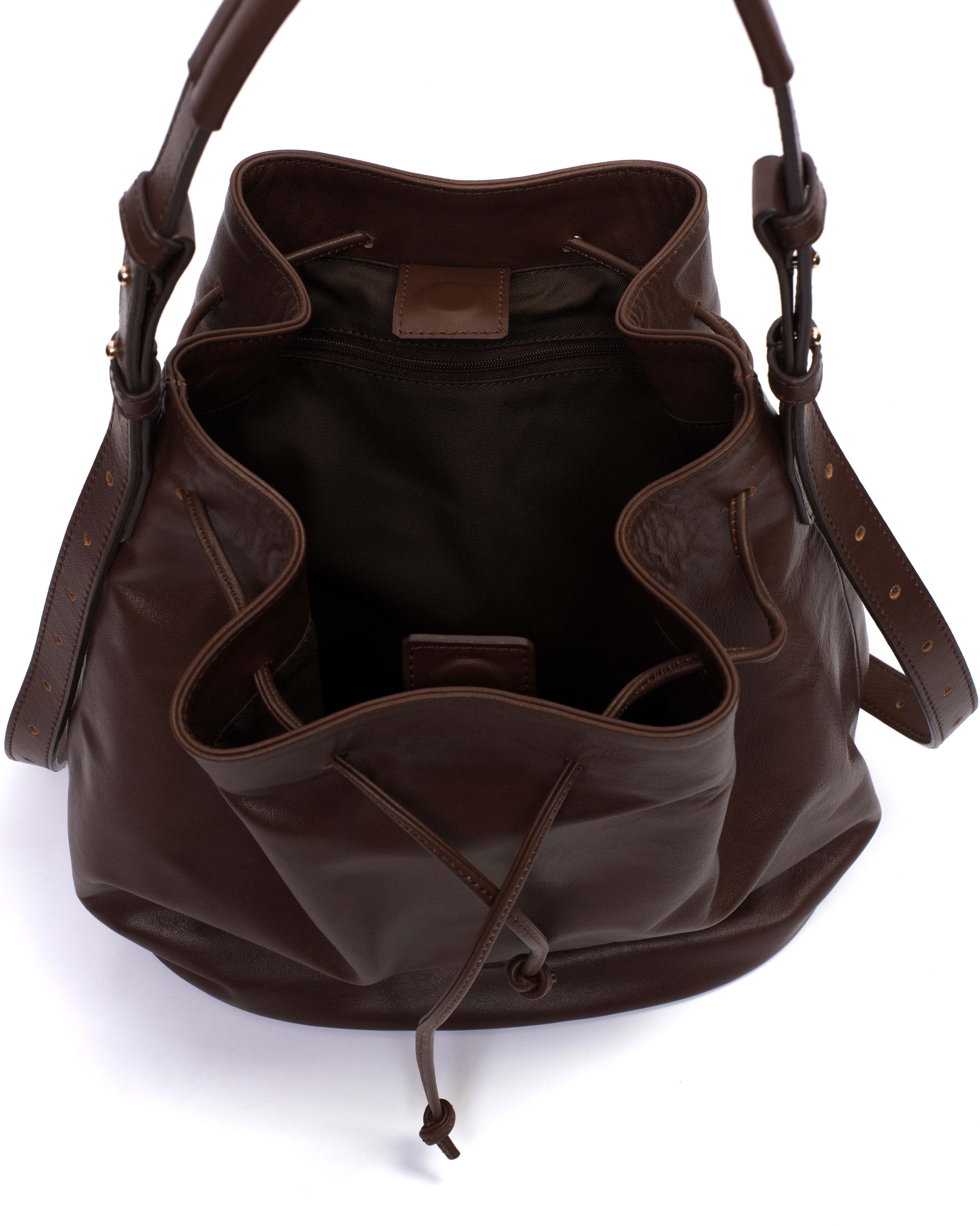 Kacey grand bucket bag Soft calf Chocolate