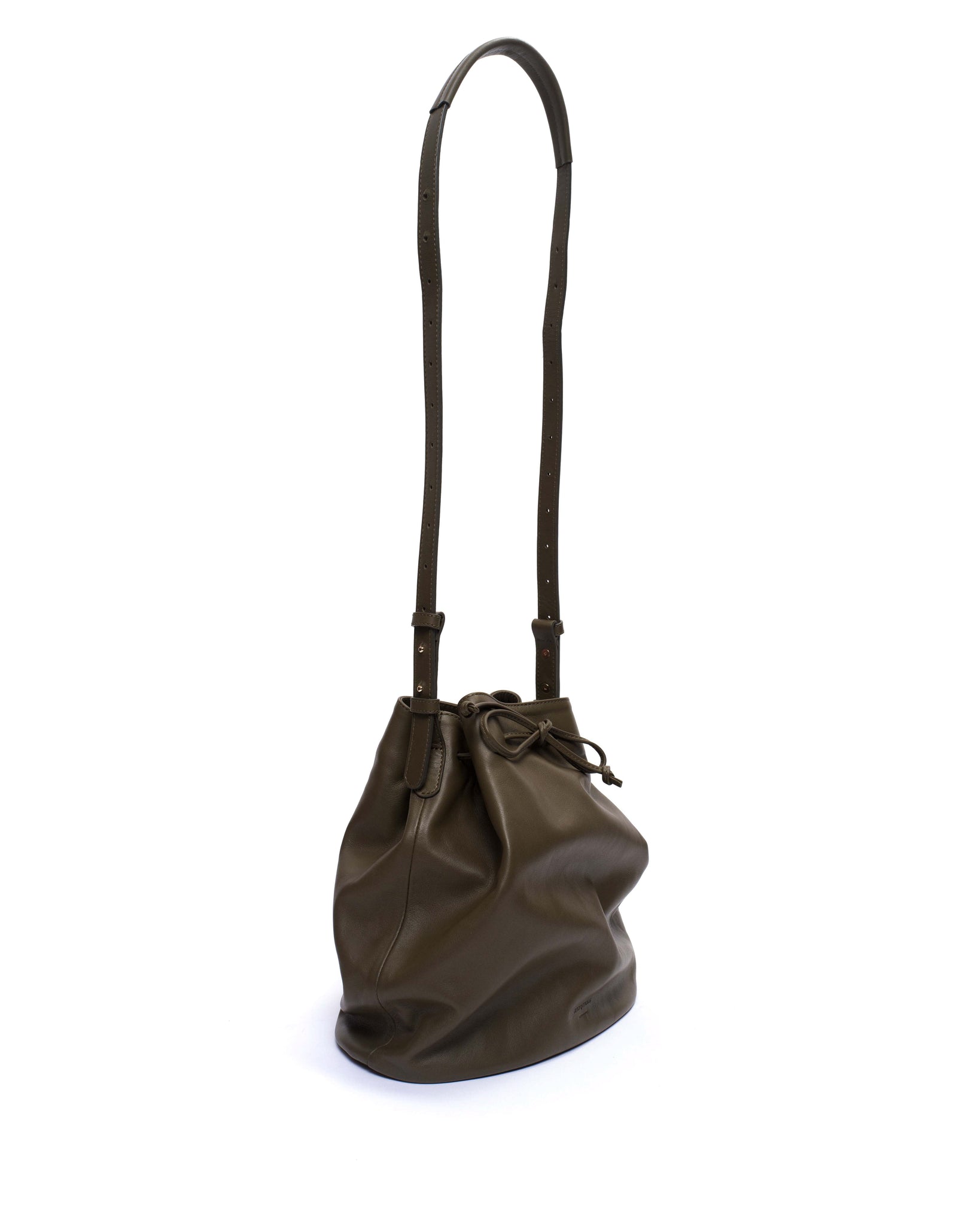Kacey grand bucket bag Soft calf Olive green - Anonymous Copenhagen